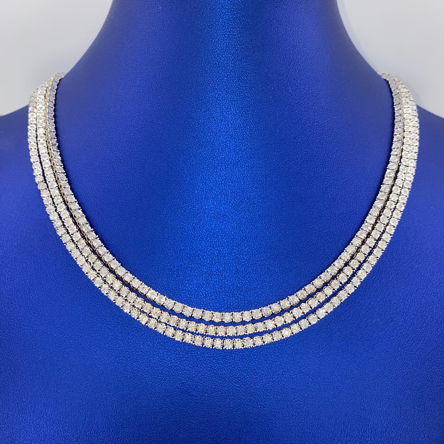 10K 3.5MM Diamond Tennis Chain Necklace