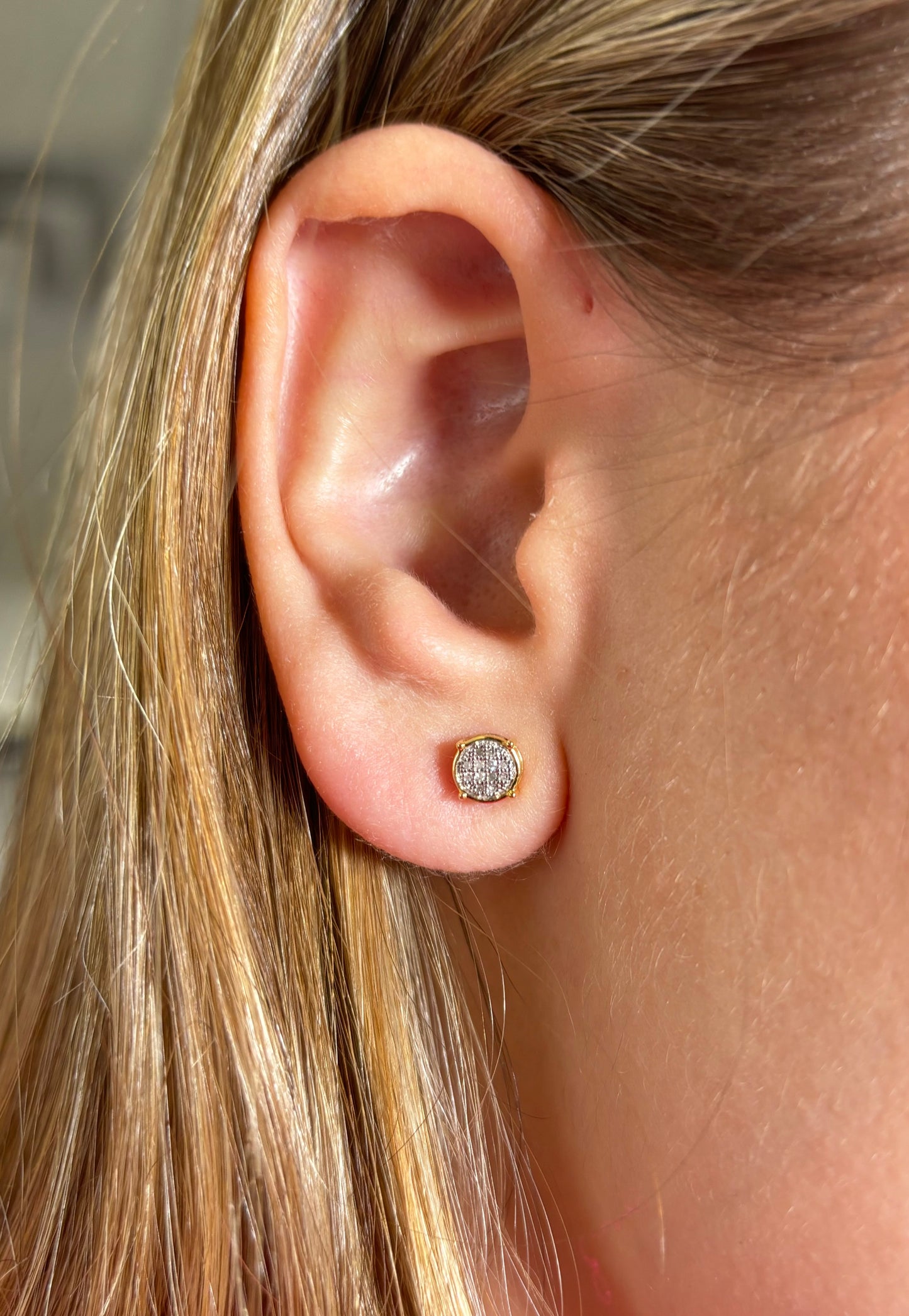 10K Circle S Cookie Earrings