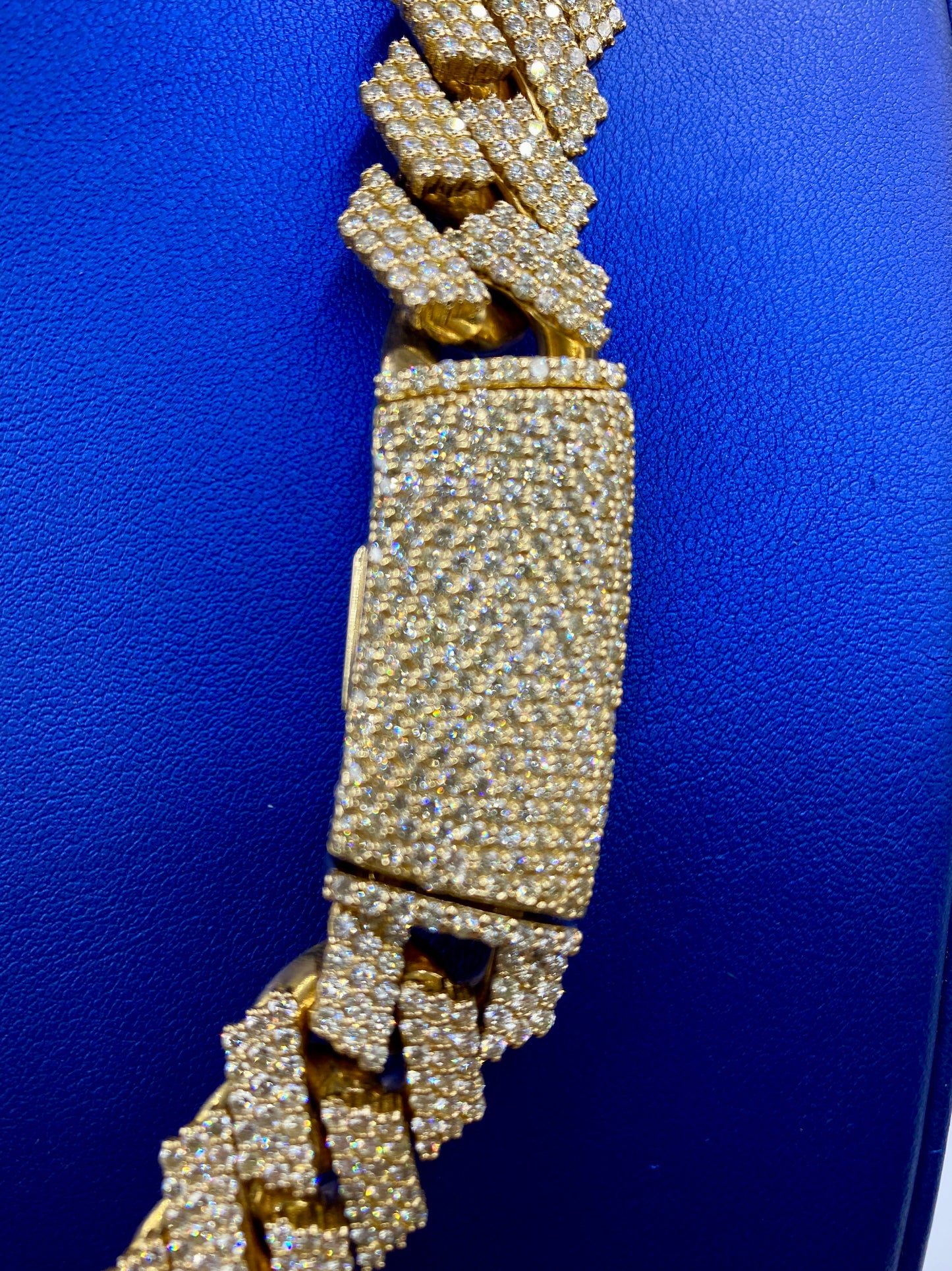 14k Jumbo Diamond Cuban Chain 17.4mm