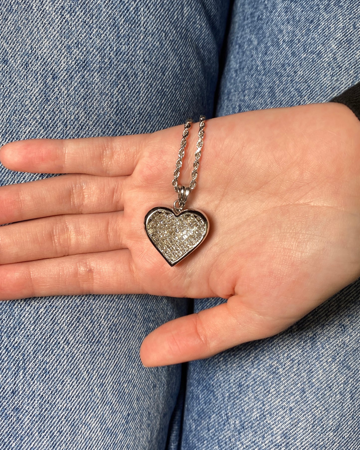 14k Heart Pendant with Chain