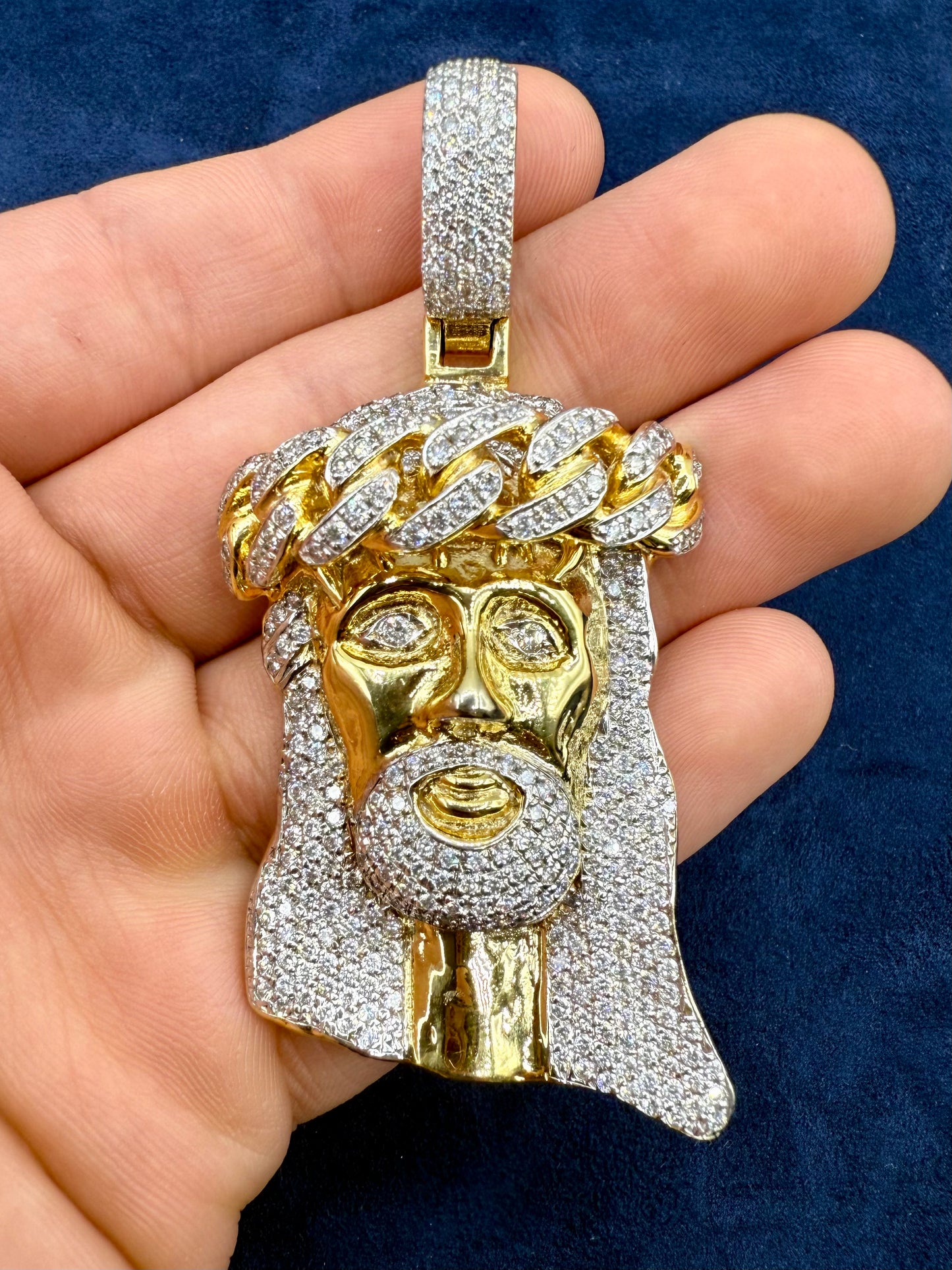 14k Cuban Style Jesus Piece