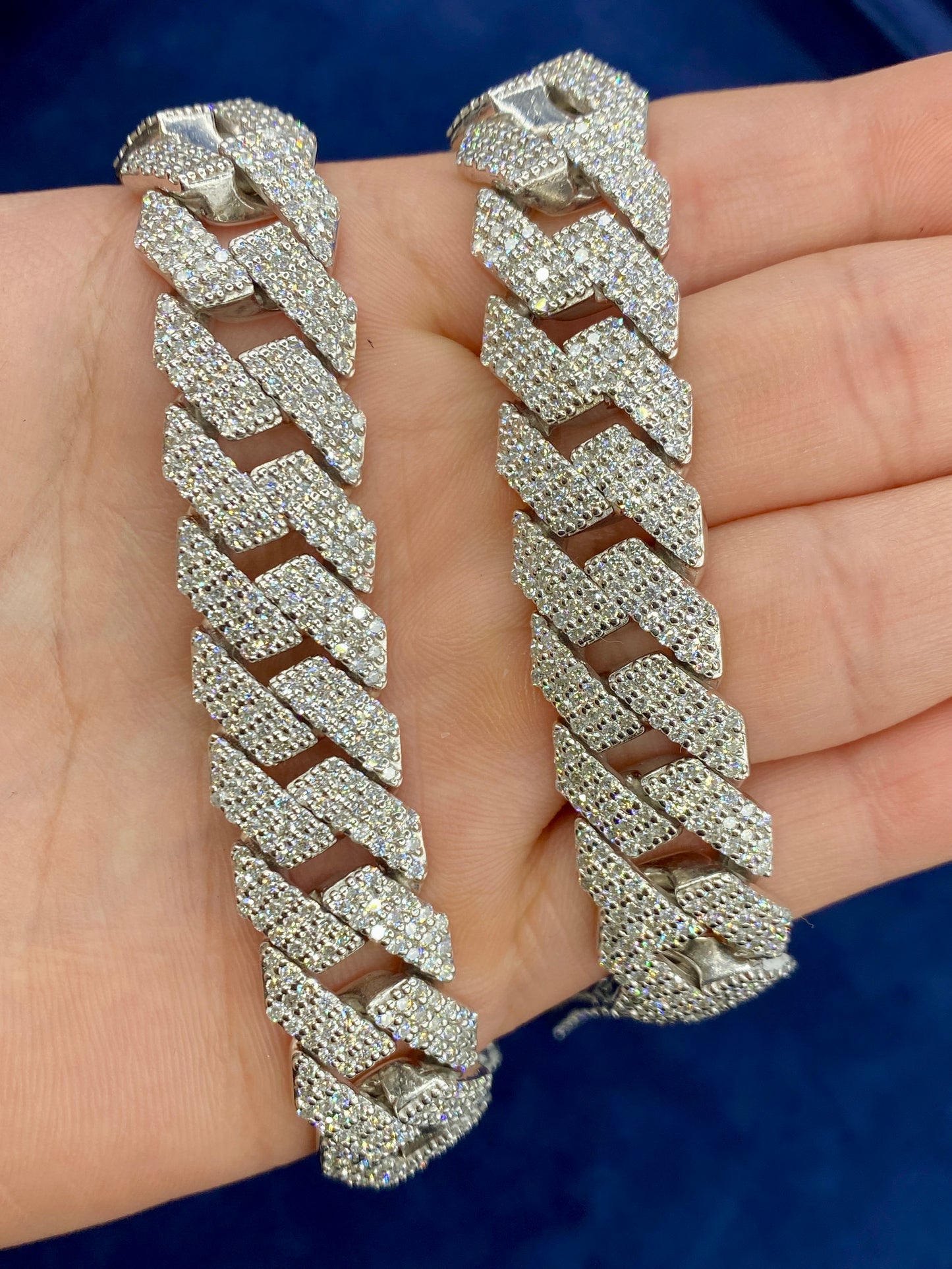 14k White Gold Jumbo Diamond Cuban Chain 15.7mm