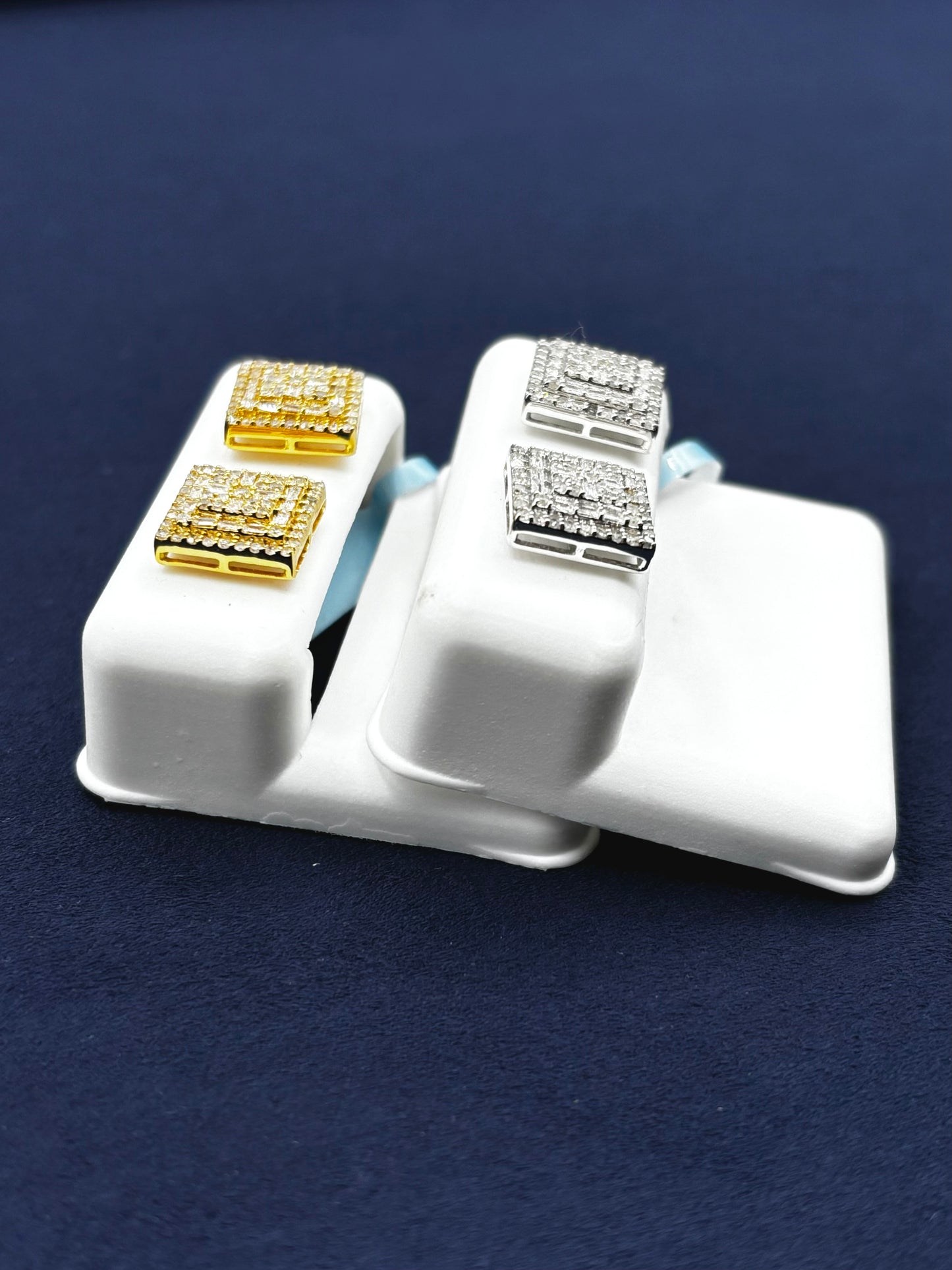 14K Square Earrings .93 CT