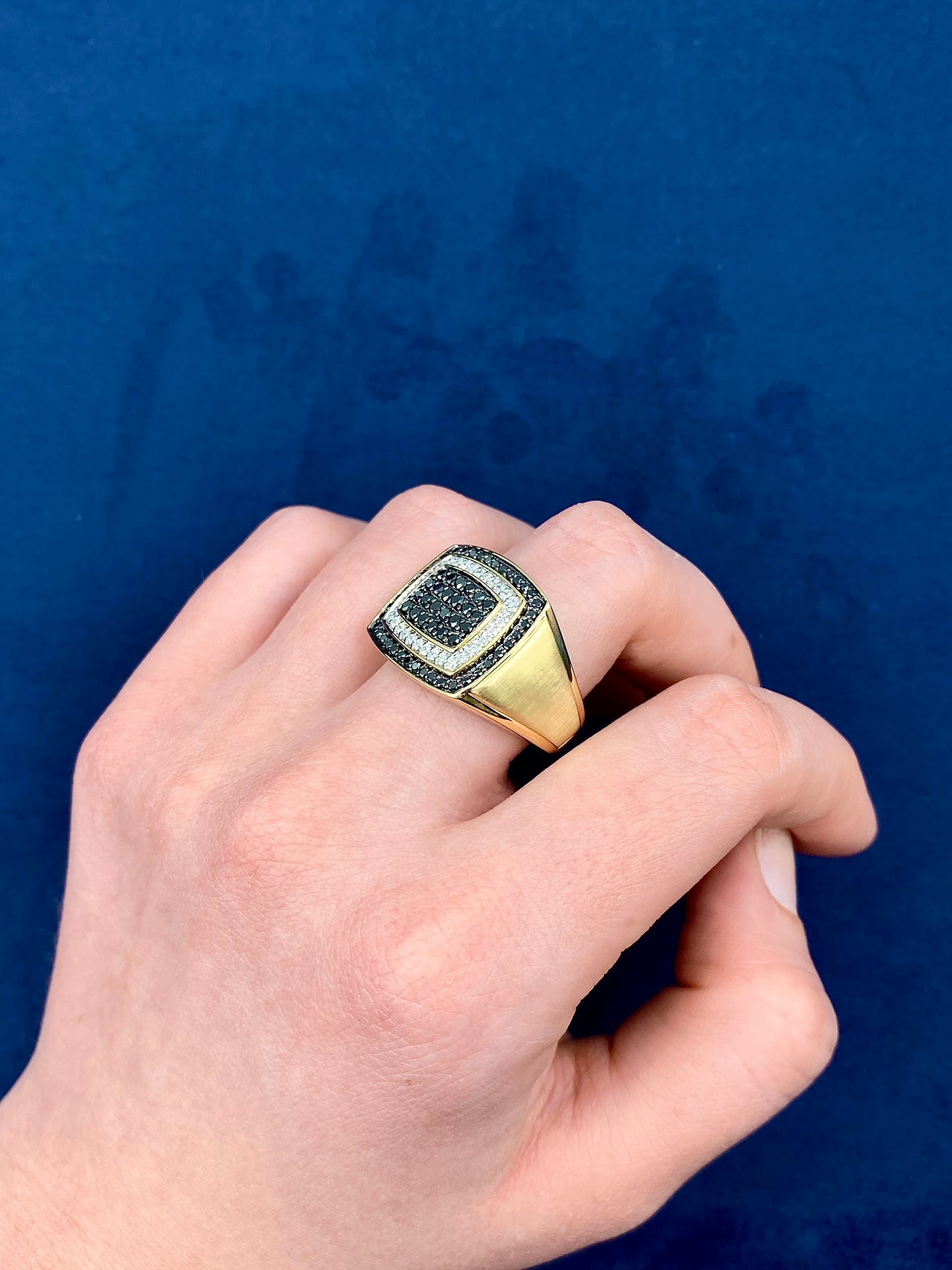 10k Black Diamond Layer Ring