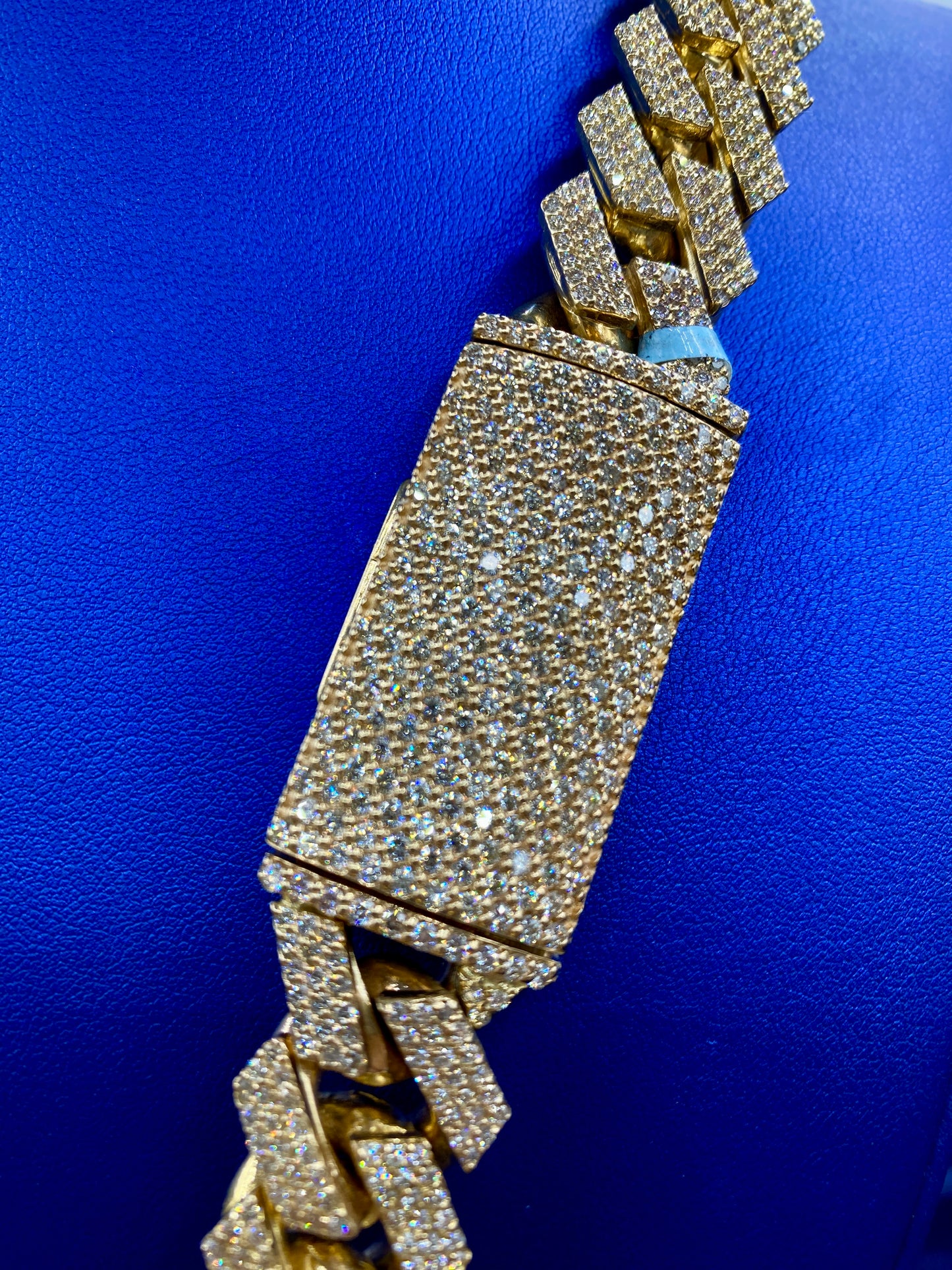 14k Jumbo Diamond Cuban Chain 18.5mm