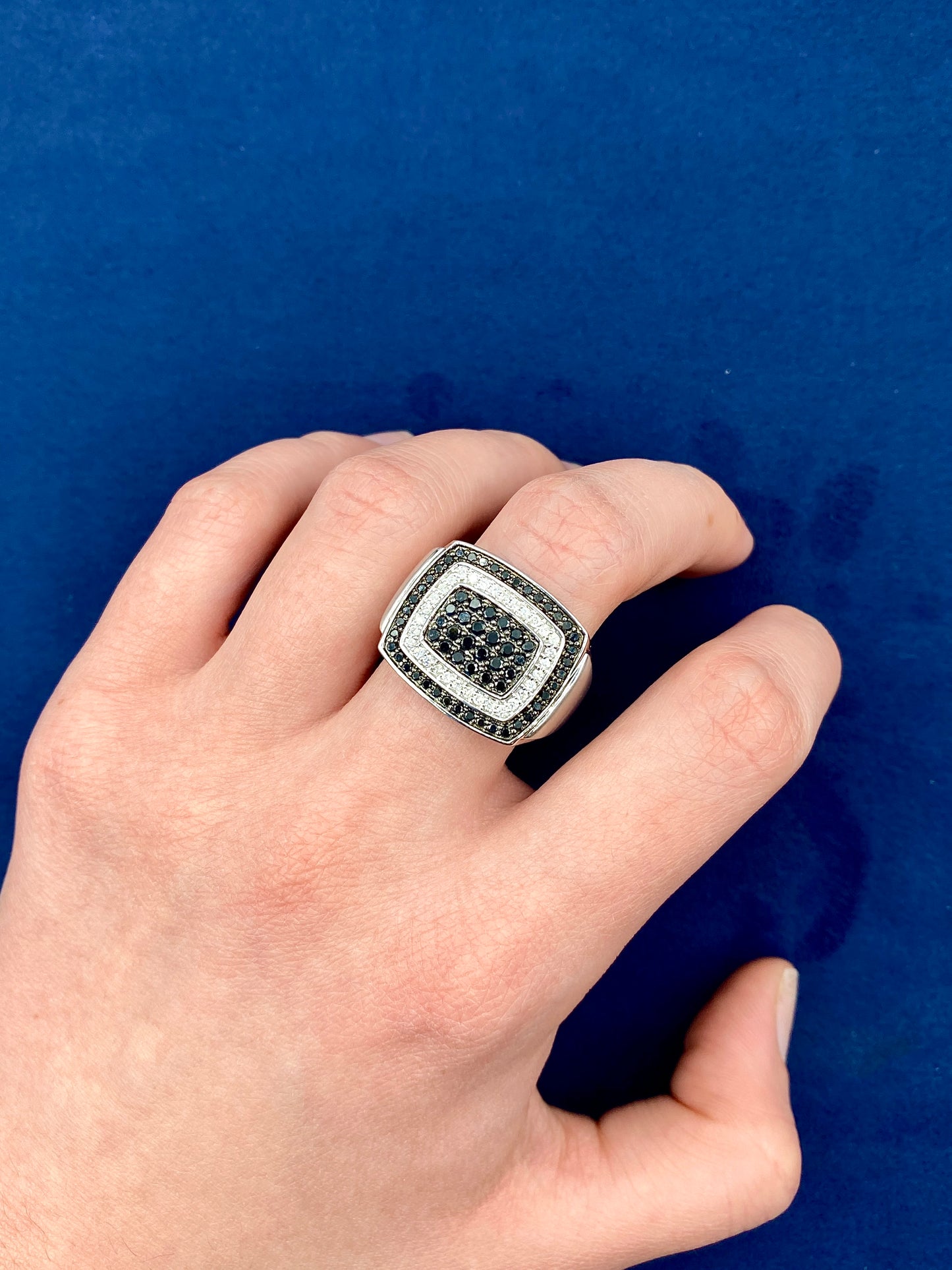 10k Black Diamond Layer Ring