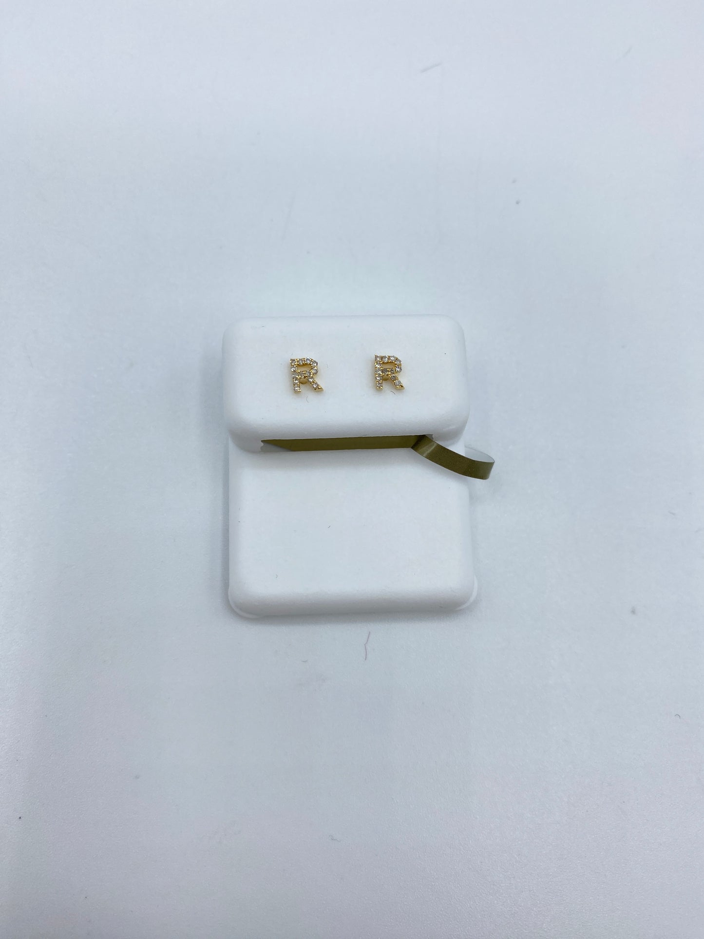 10K Initial Diamond Earrings A-Z