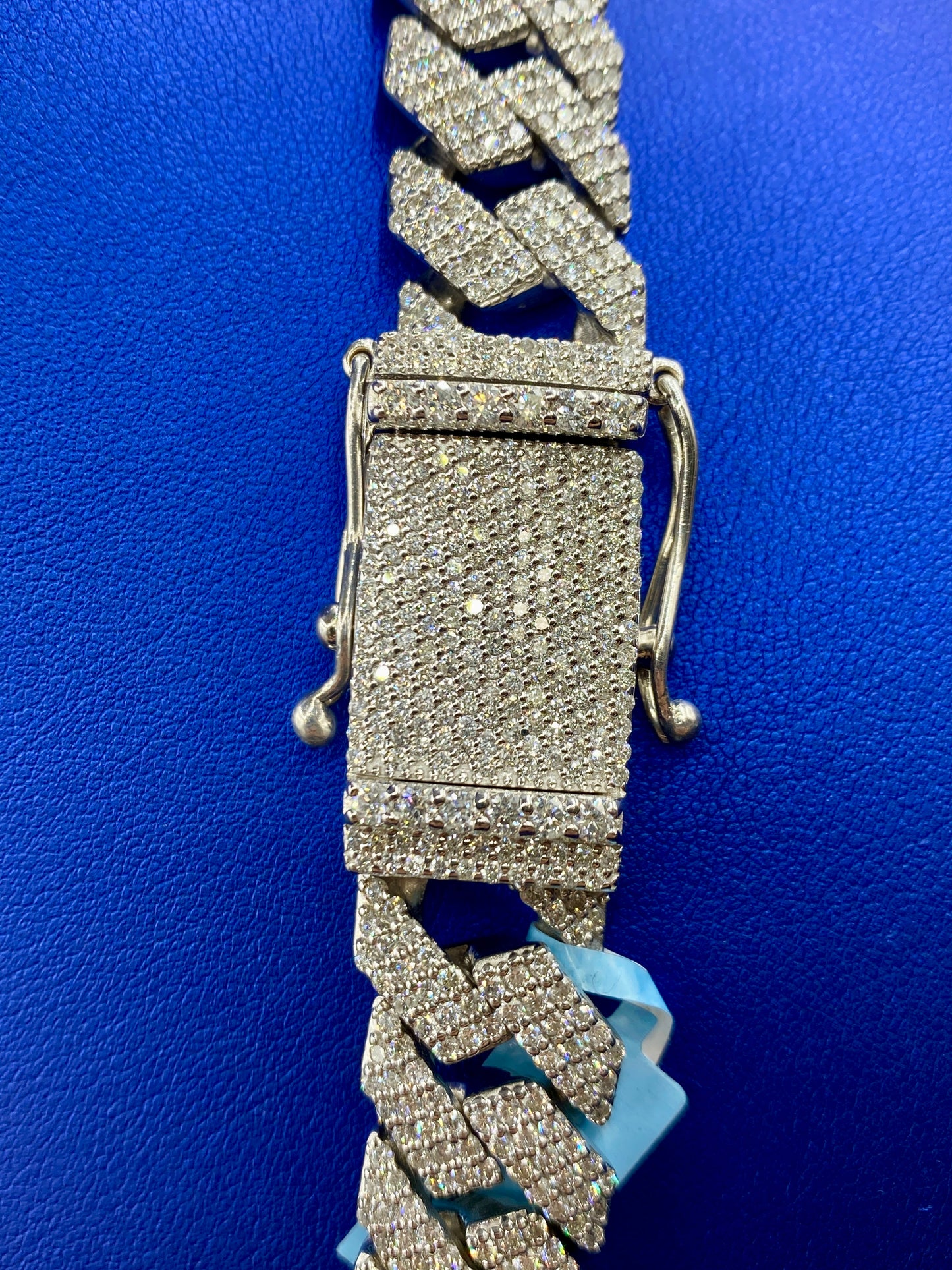 14k White Gold Jumbo Diamond Cuban Chain 15.7mm