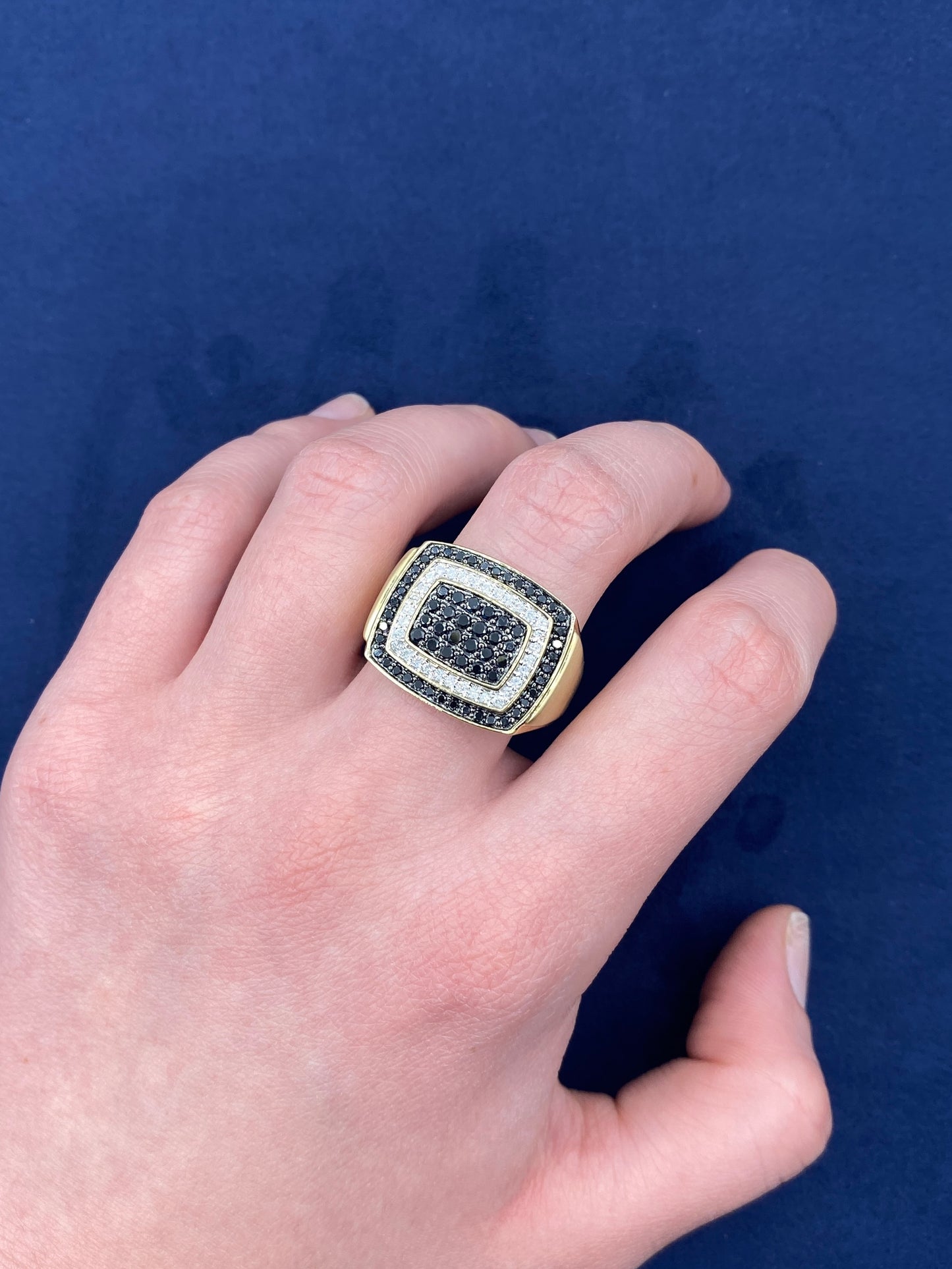 10k Black Diamond Layer Ring