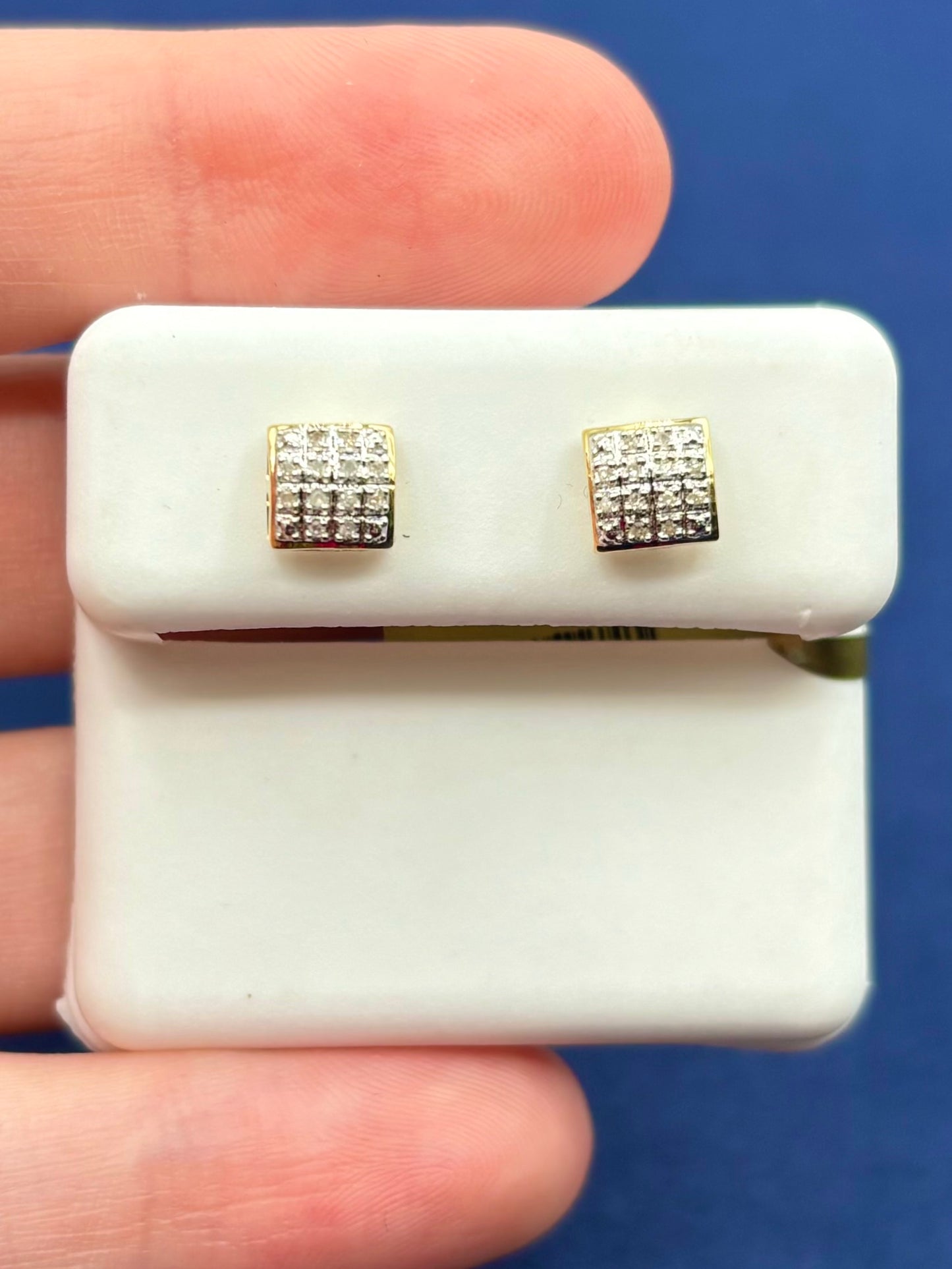 10K Square Coordinate Earrings