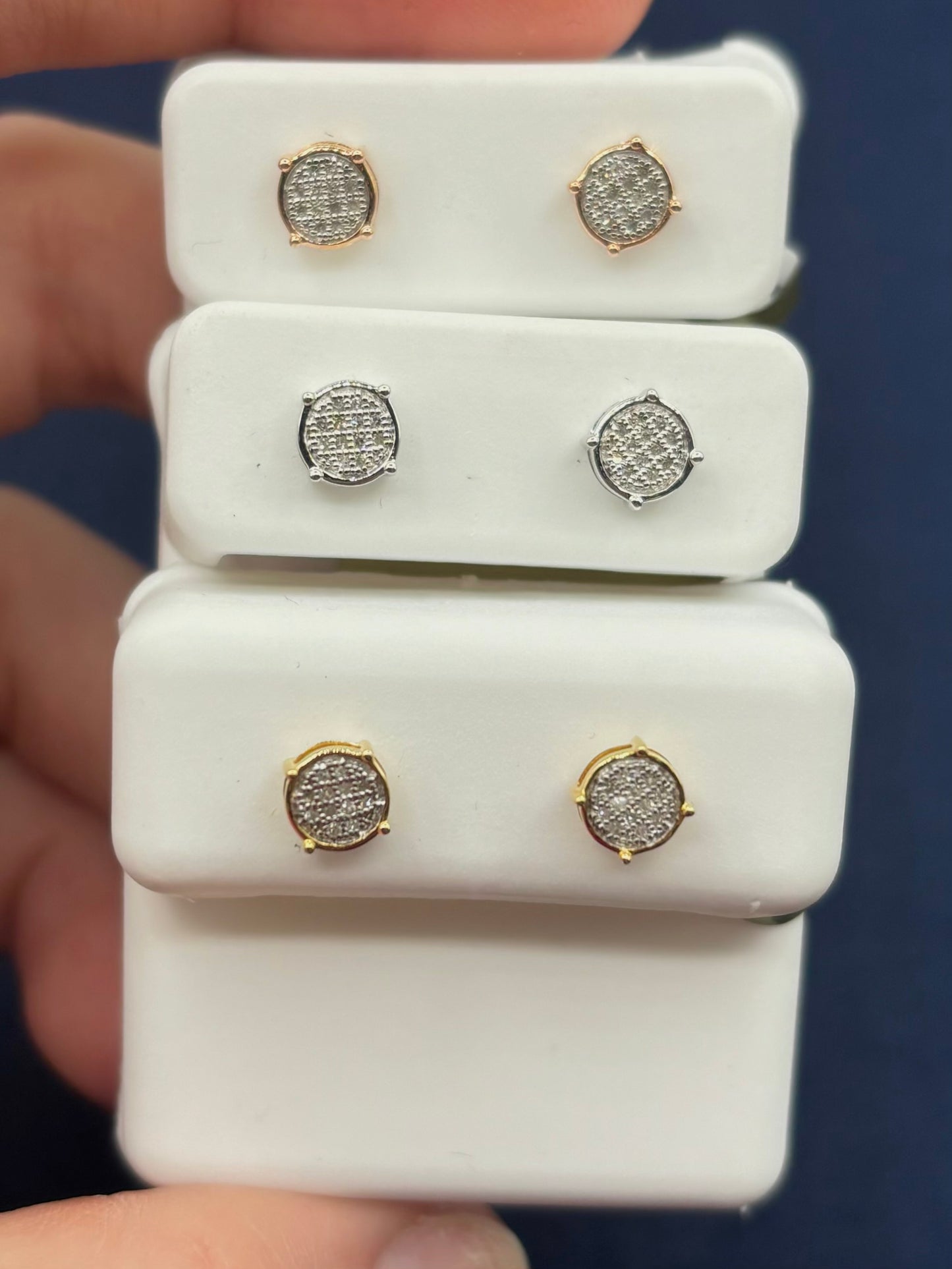 10K Circle S Cookie Earrings