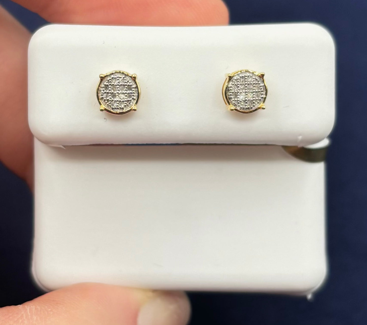 10K Circle S Cookie Earrings