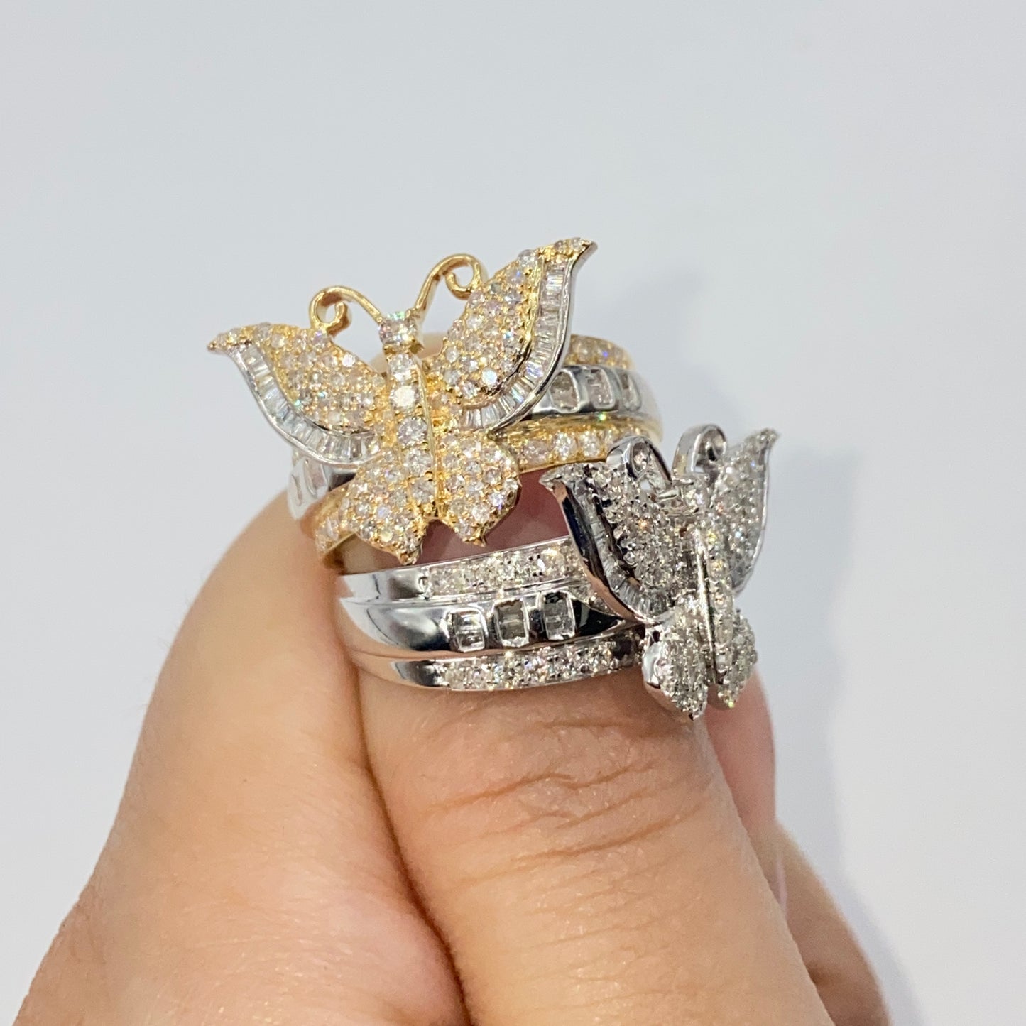 14K Regal Butterfly Diamond Pendant