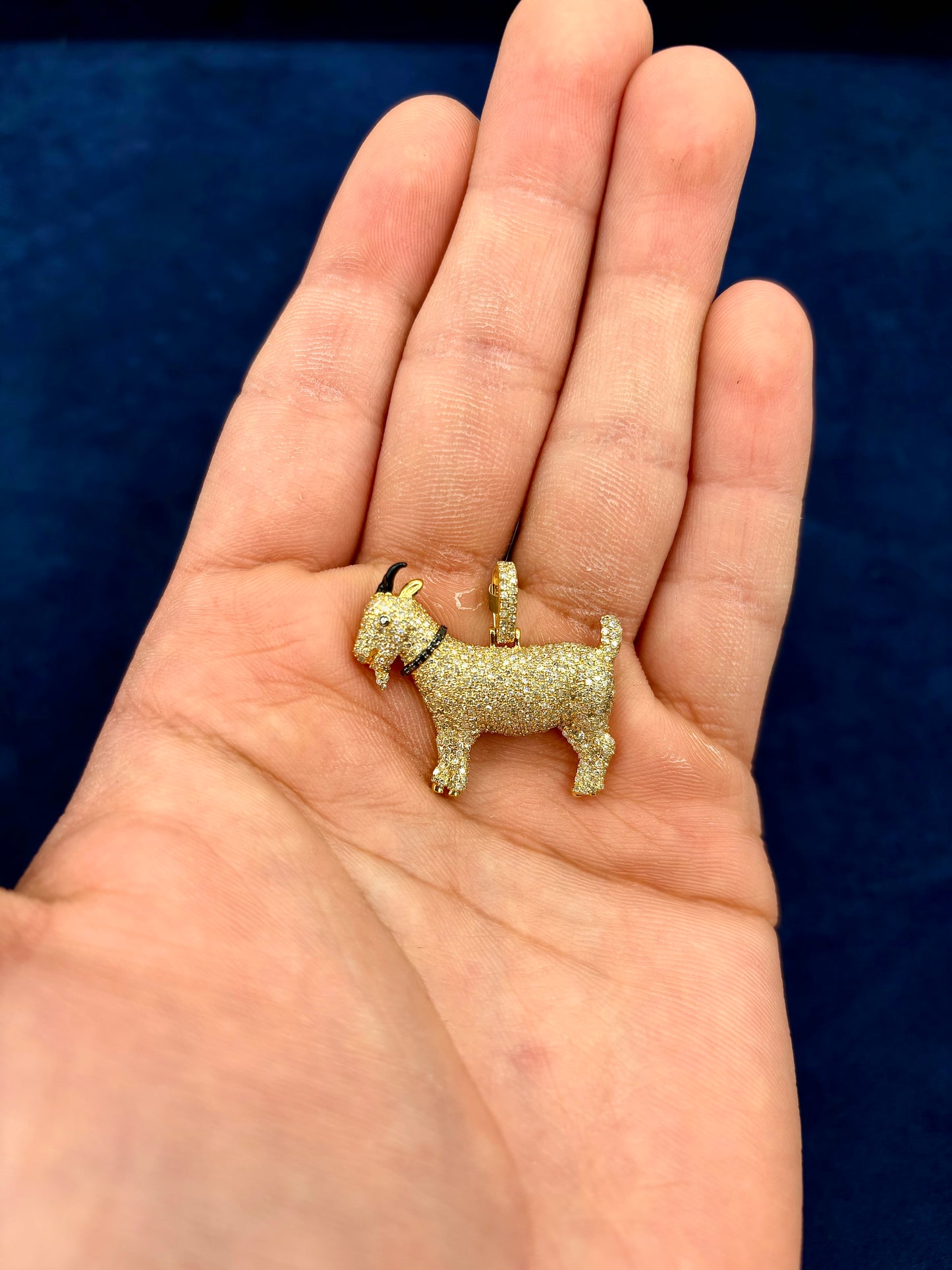 10k Large Goat Pendant