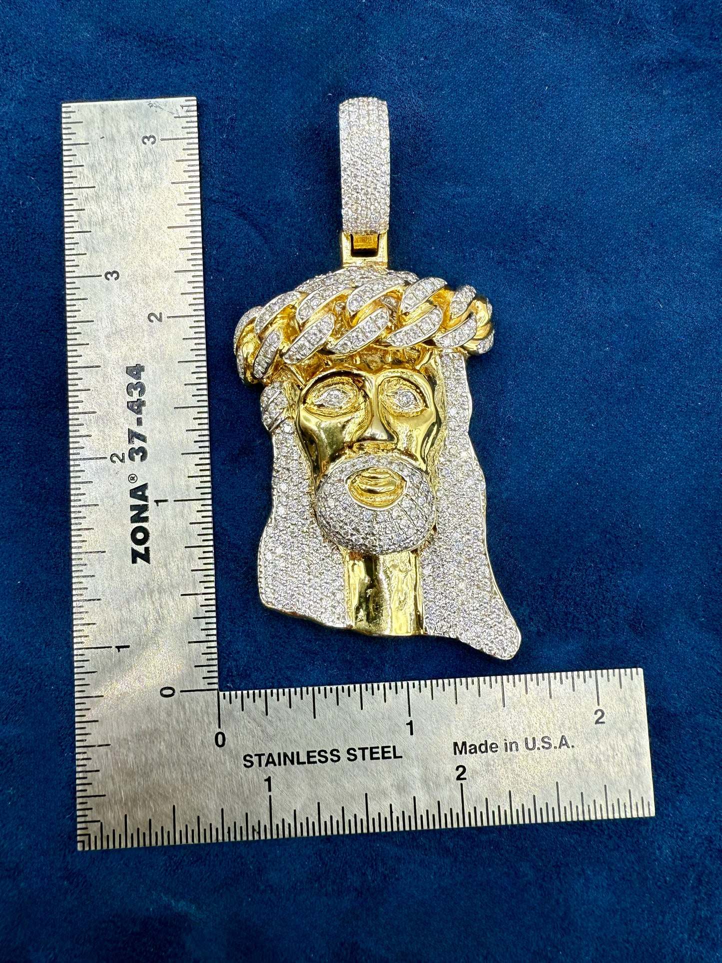 14k Cuban Style Jesus Piece