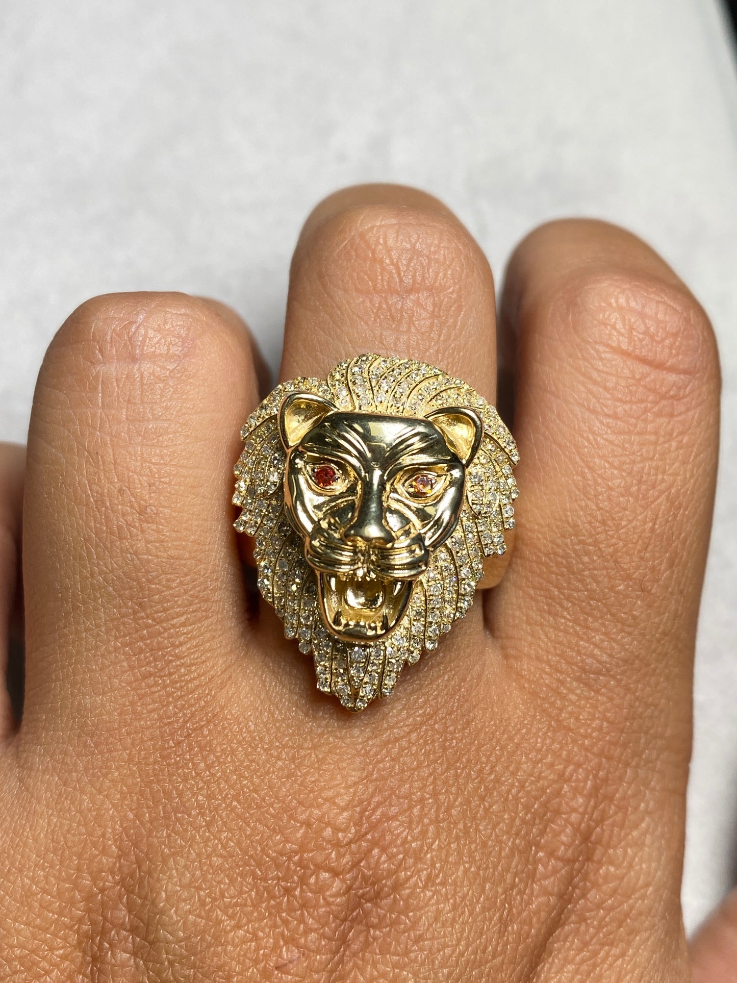 10K Lion Ring