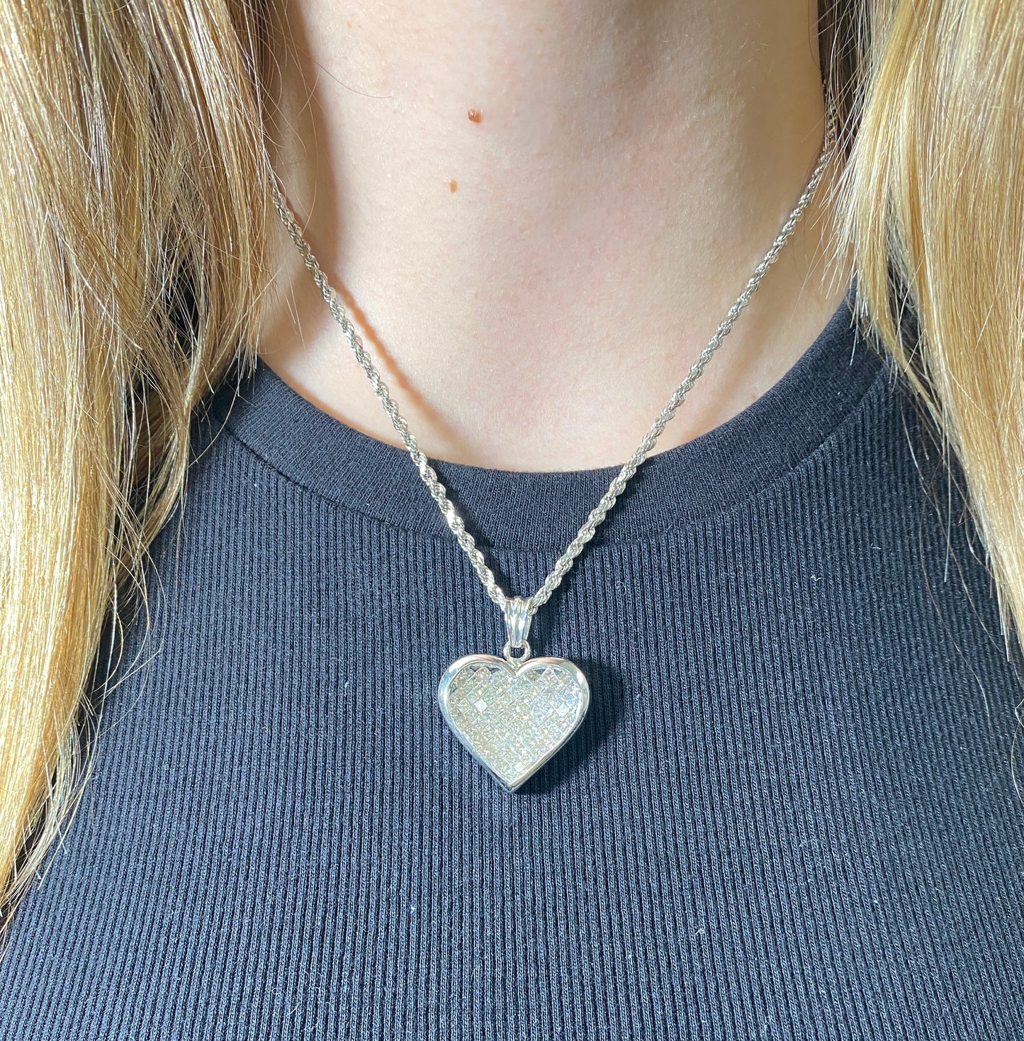 14k Heart Pendant with Chain