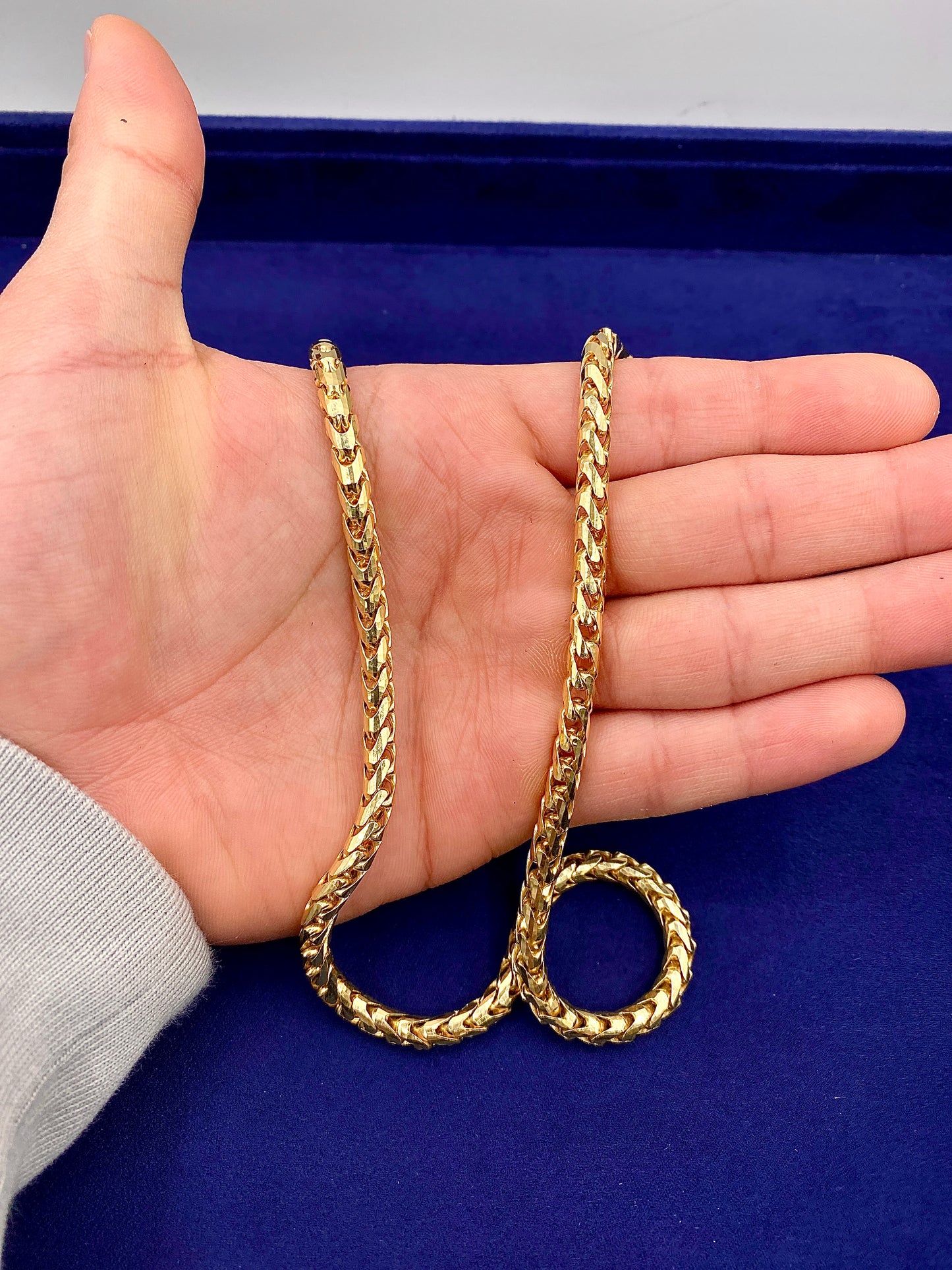 14k 5mm Gold Franco Chain 22”