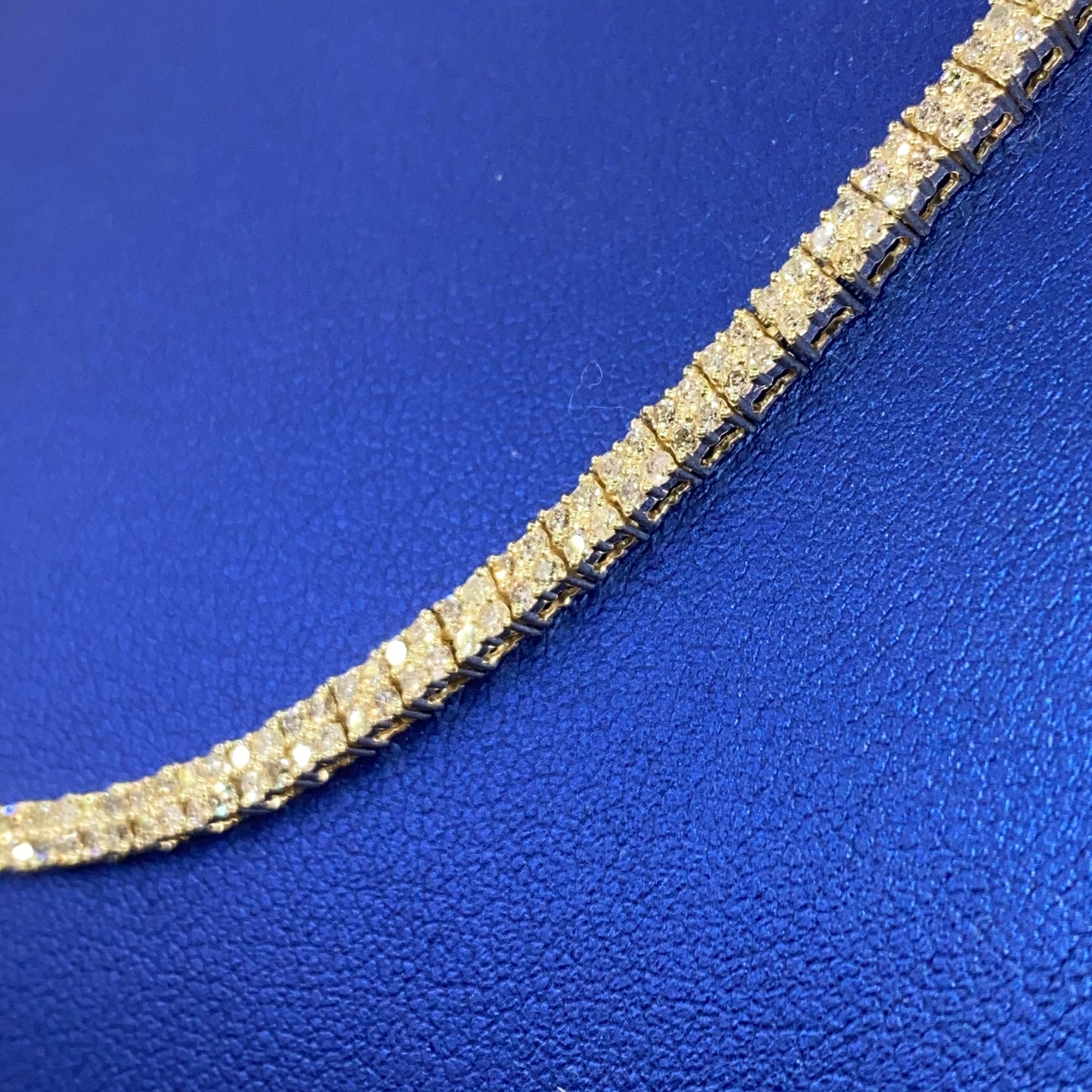 10K 3.3MM Square Diamond Tennis Chain 20"