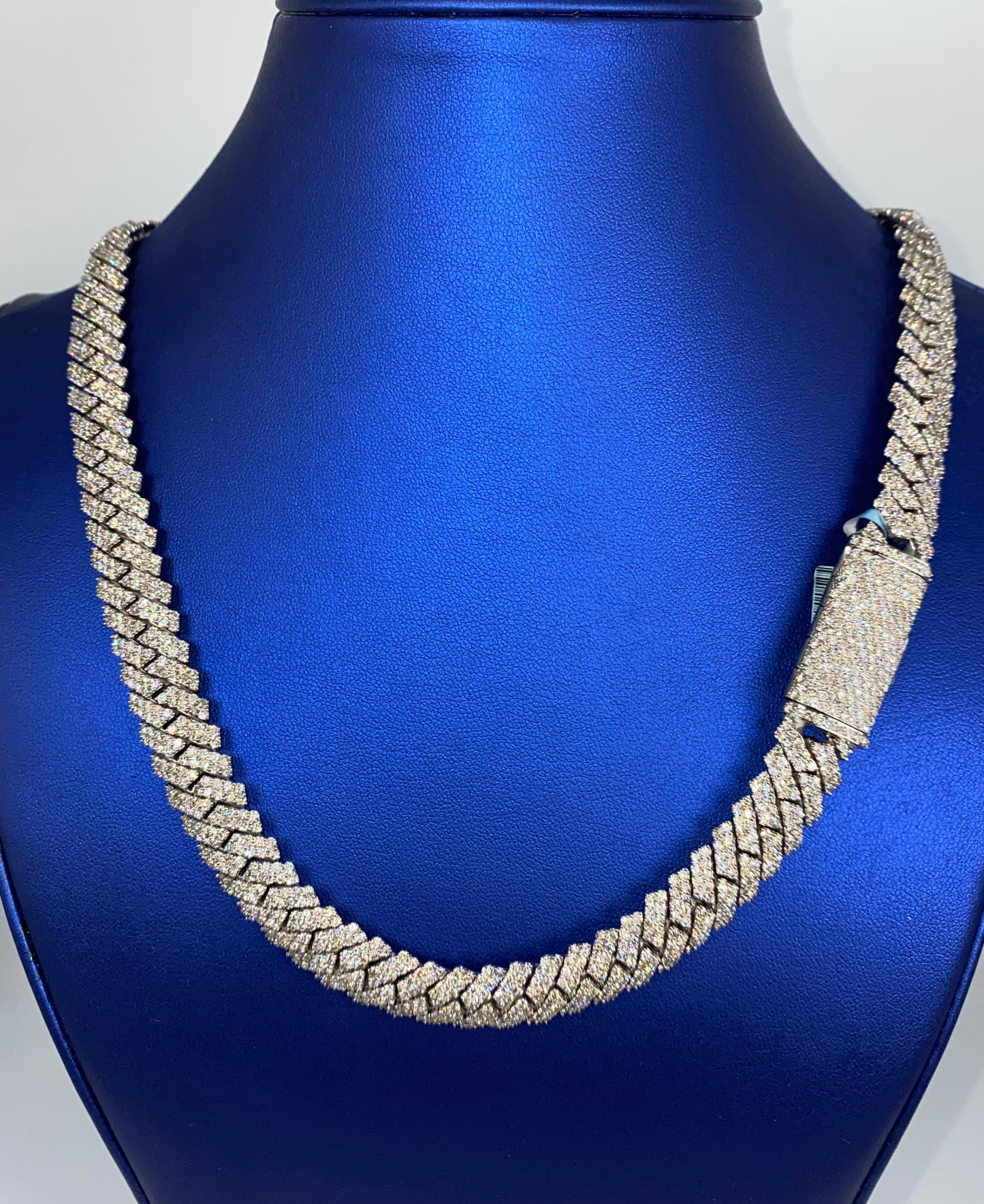 14k 12.5mm Cuban Link Diamond Chain 22”