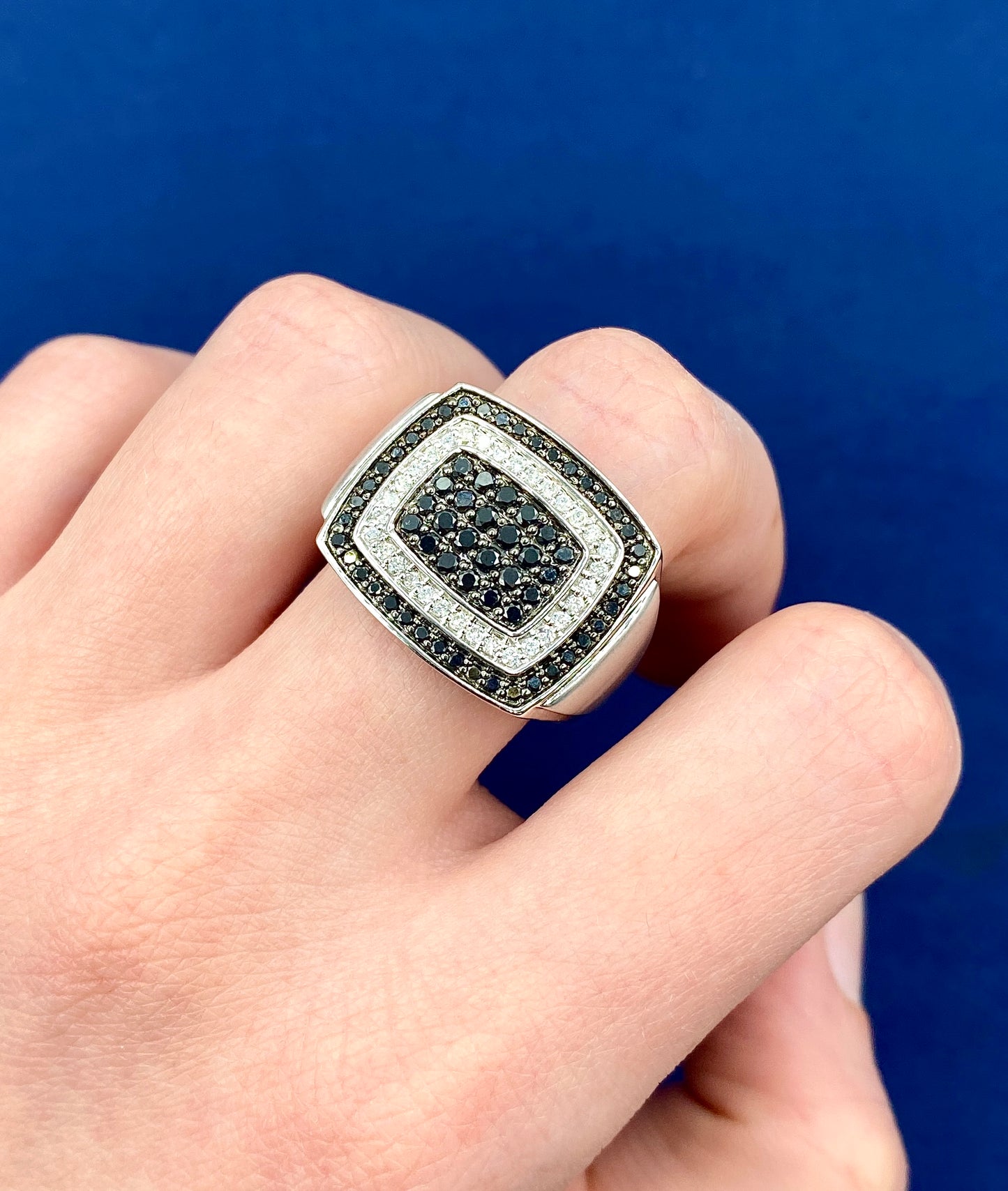10k Black Diamond Layer Ring