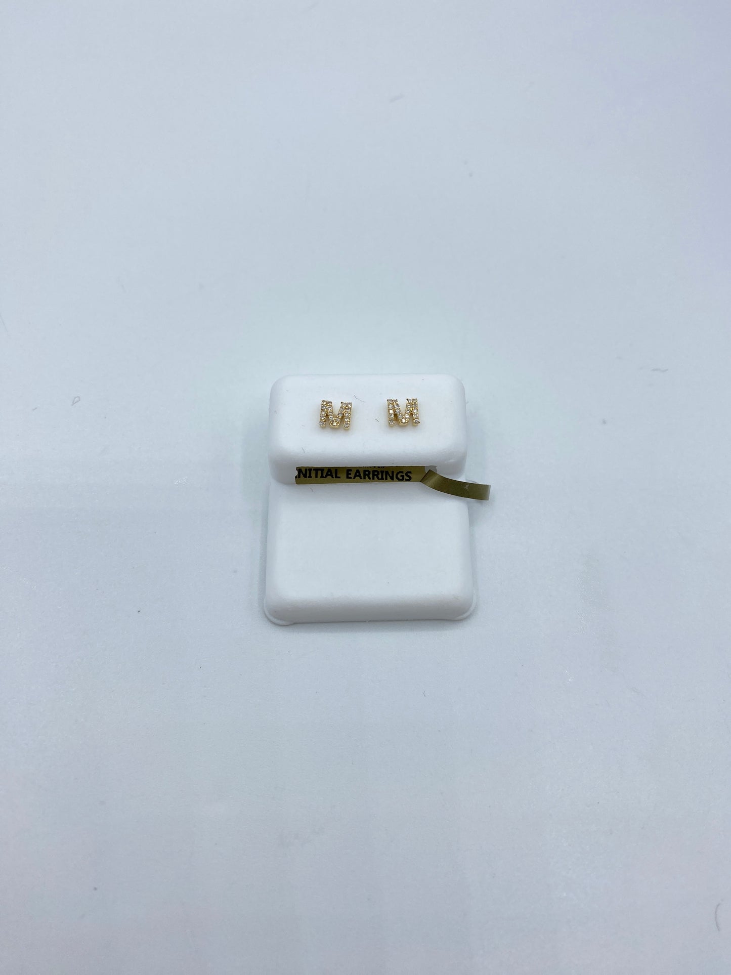 10K Initial Diamond Earrings A-Z