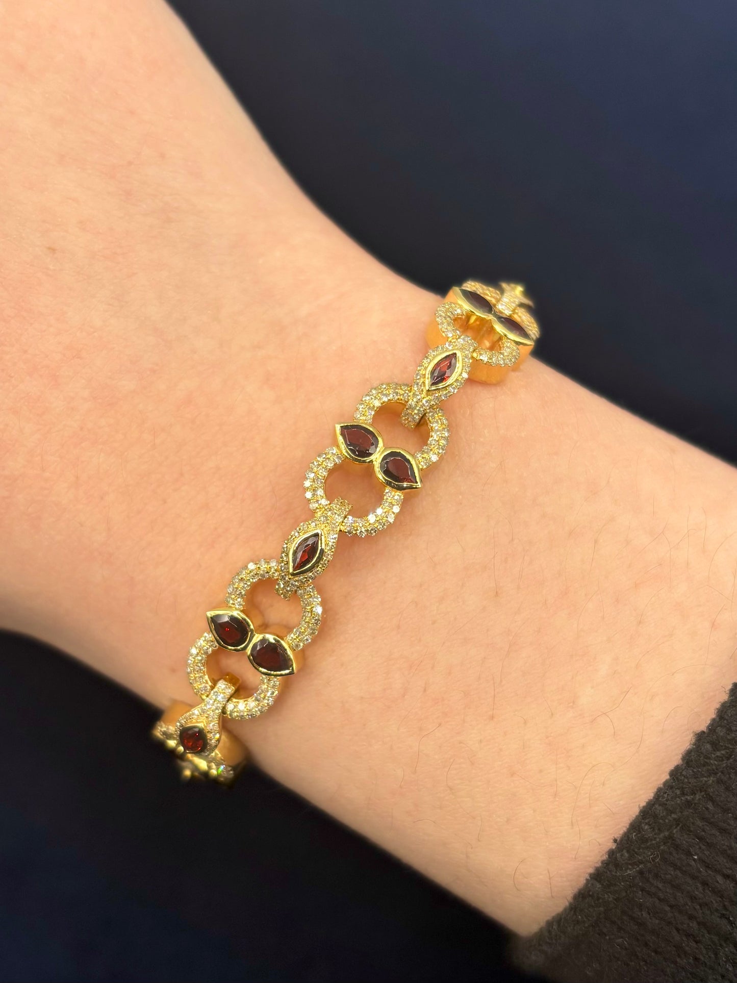 10K “Crimson Radiance” Bracelet