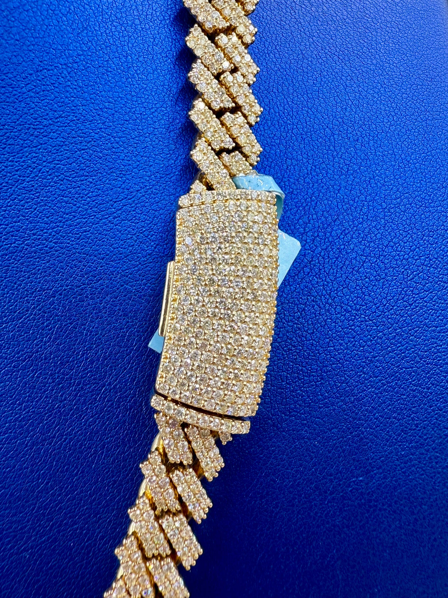 14k Jumbo Diamond Cuban Chain 11mm