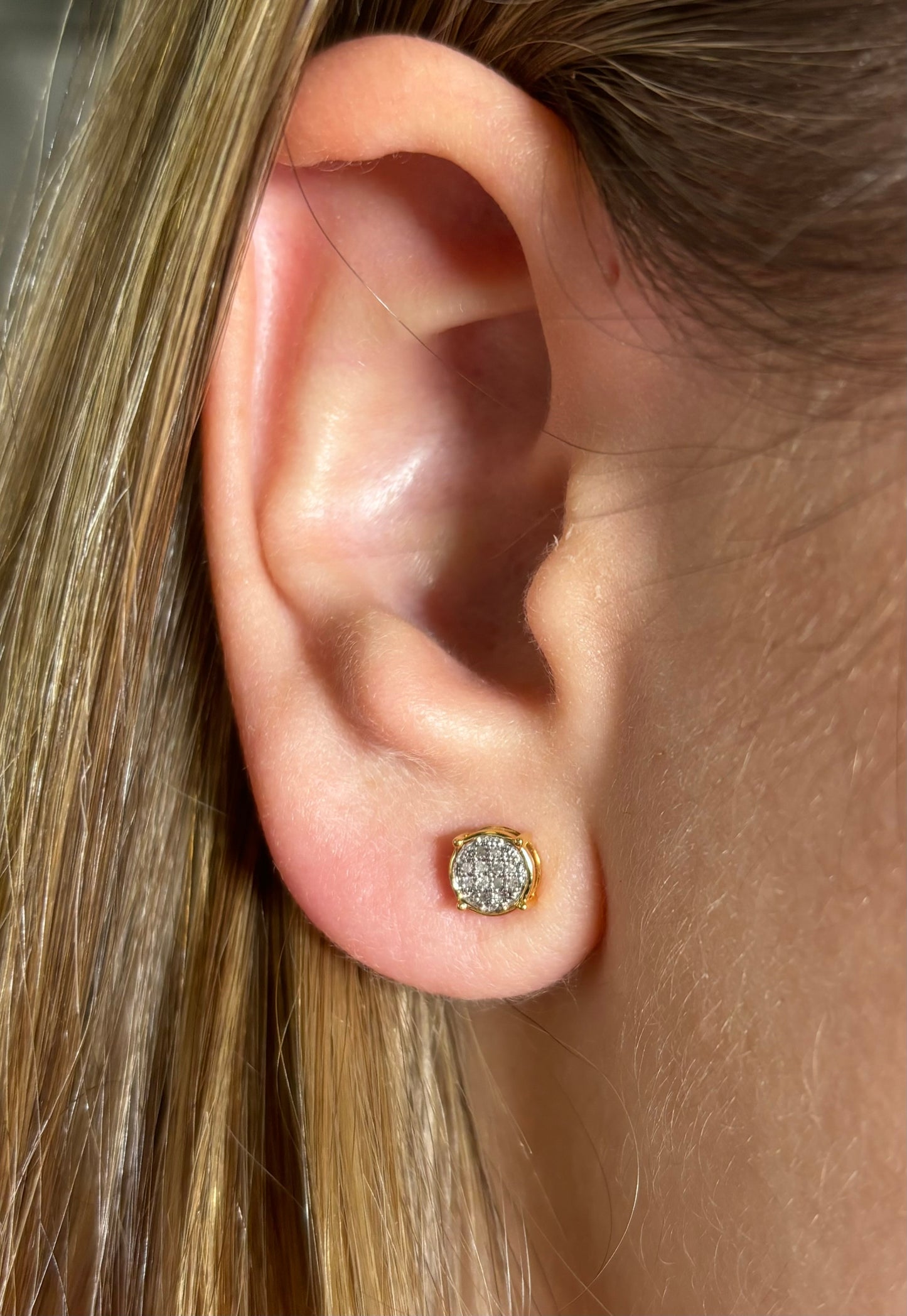 10K Circle S Cookie Earrings