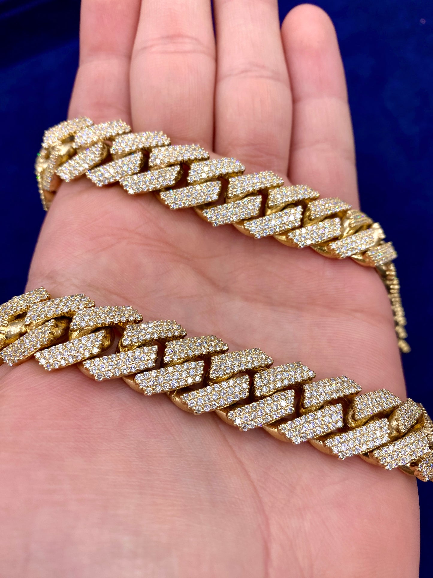14k 16.5mm Gold Cuban Chain 22”
