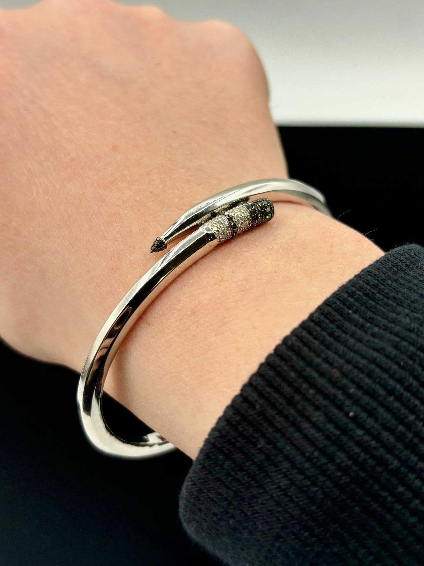 10K Custom Pencil Bangle Bracelet