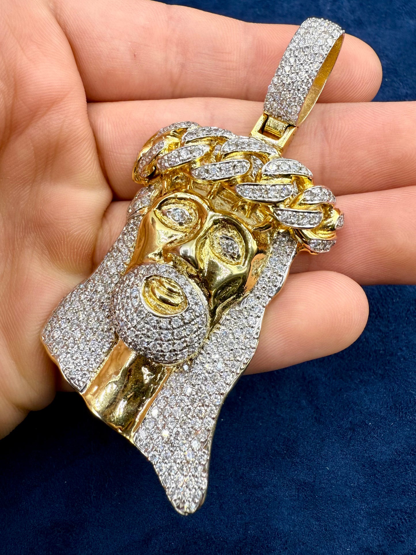 14k Cuban Style Jesus Piece