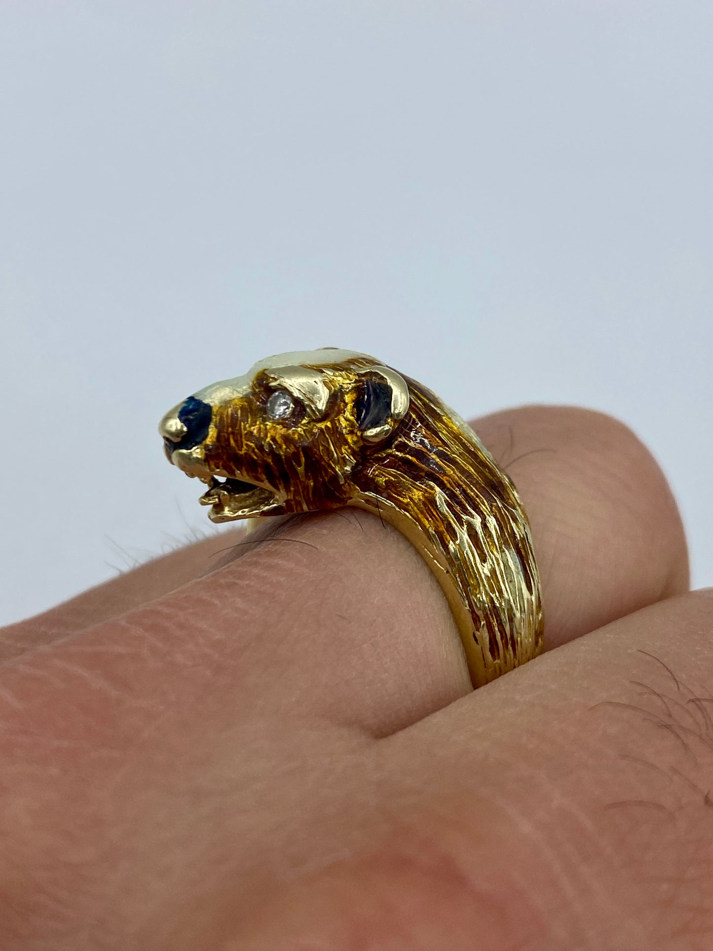 10k Bear Ring Band