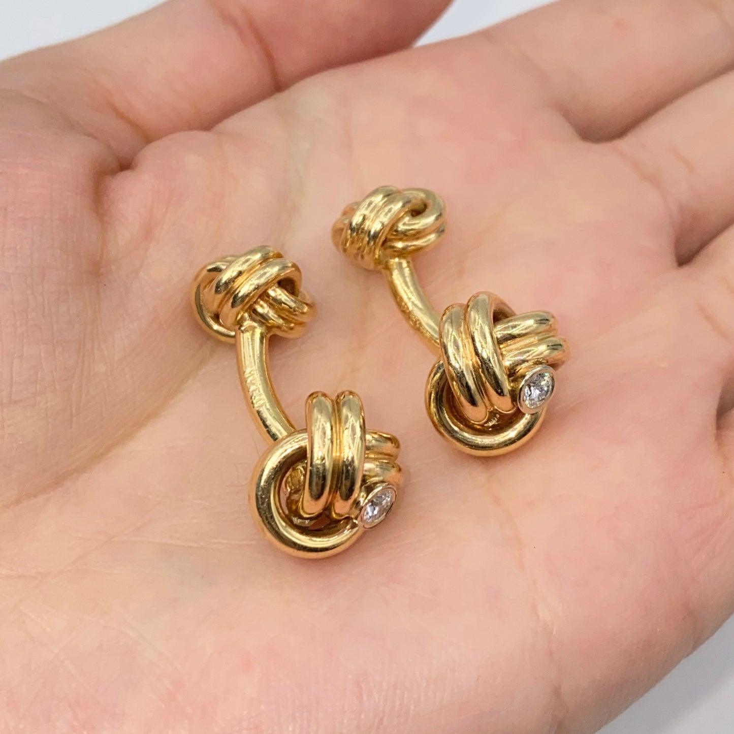 14K Italian Cuff Links