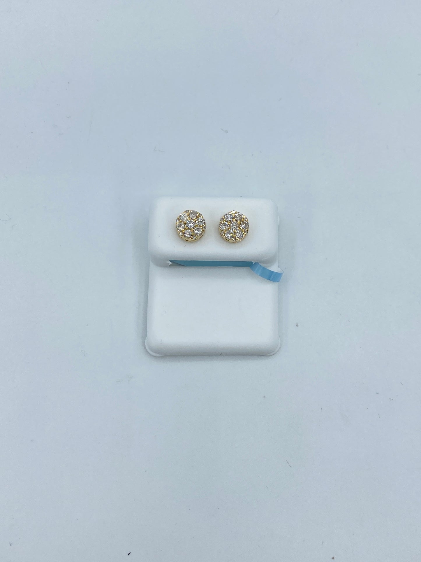 14k Circle Diamond Earrings
