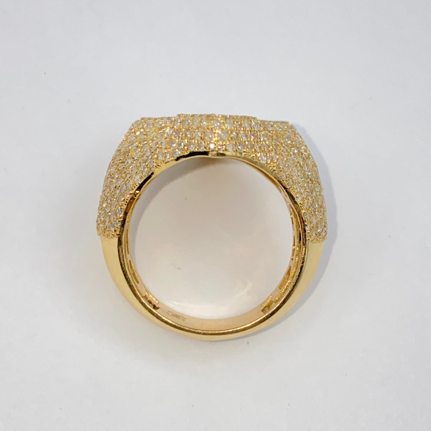 14K Royal Cross Chrome Diamond Baguette Ring