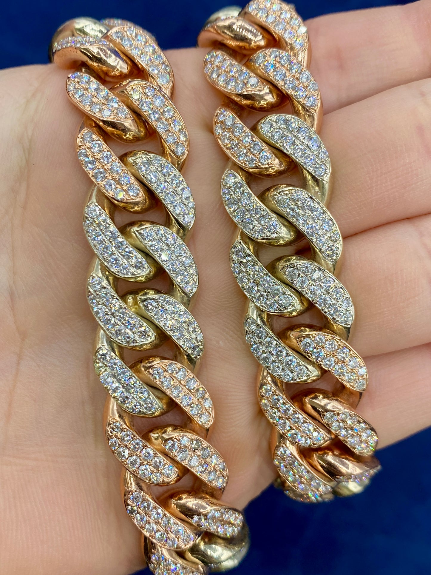 14k Two-Tone Jumbo Diamond Cuban Chain 16.5mm