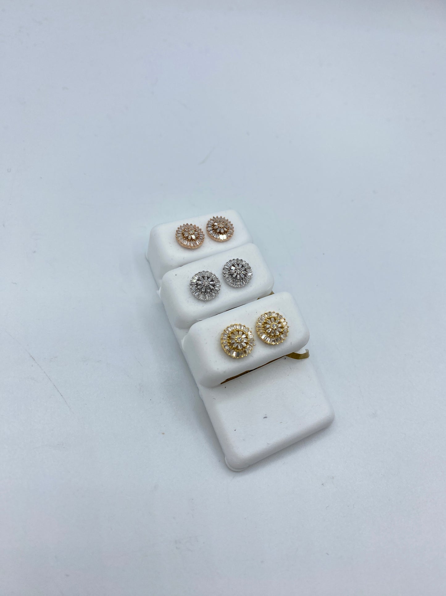 10k Baguette Firework Earring