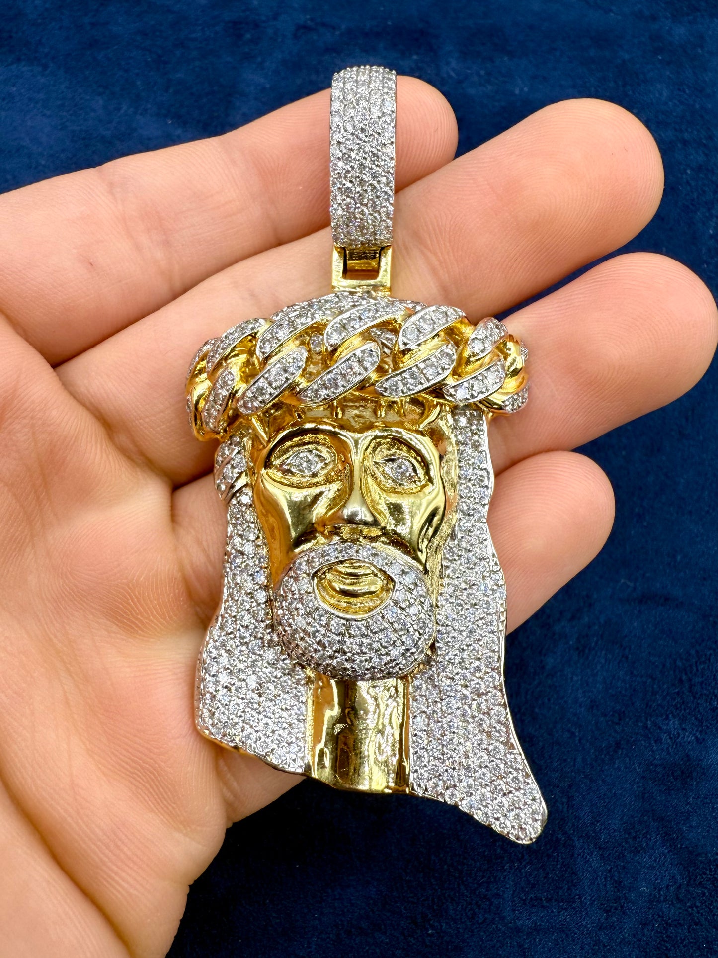 14k Cuban Style Jesus Piece