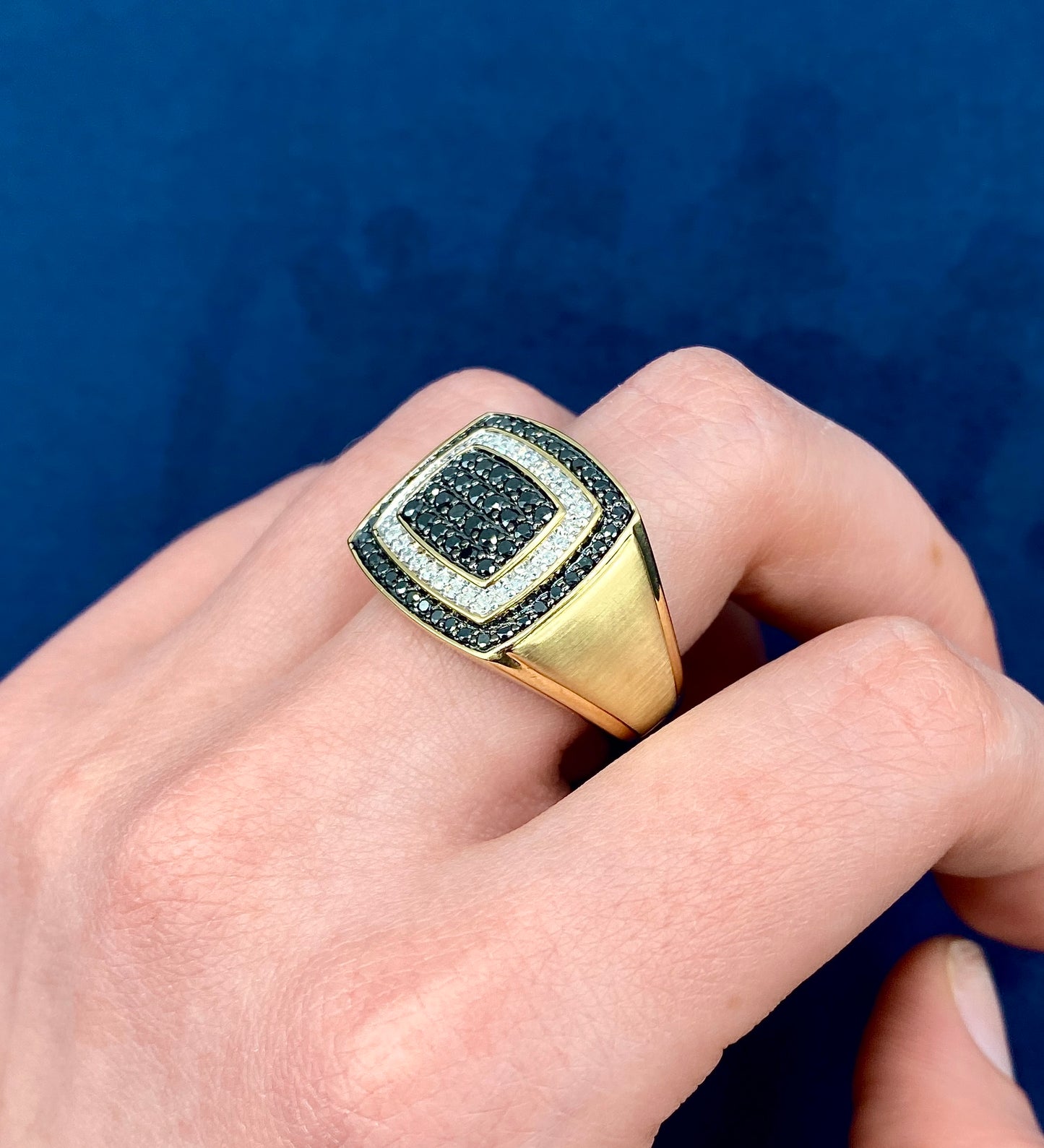 10k Black Diamond Layer Ring