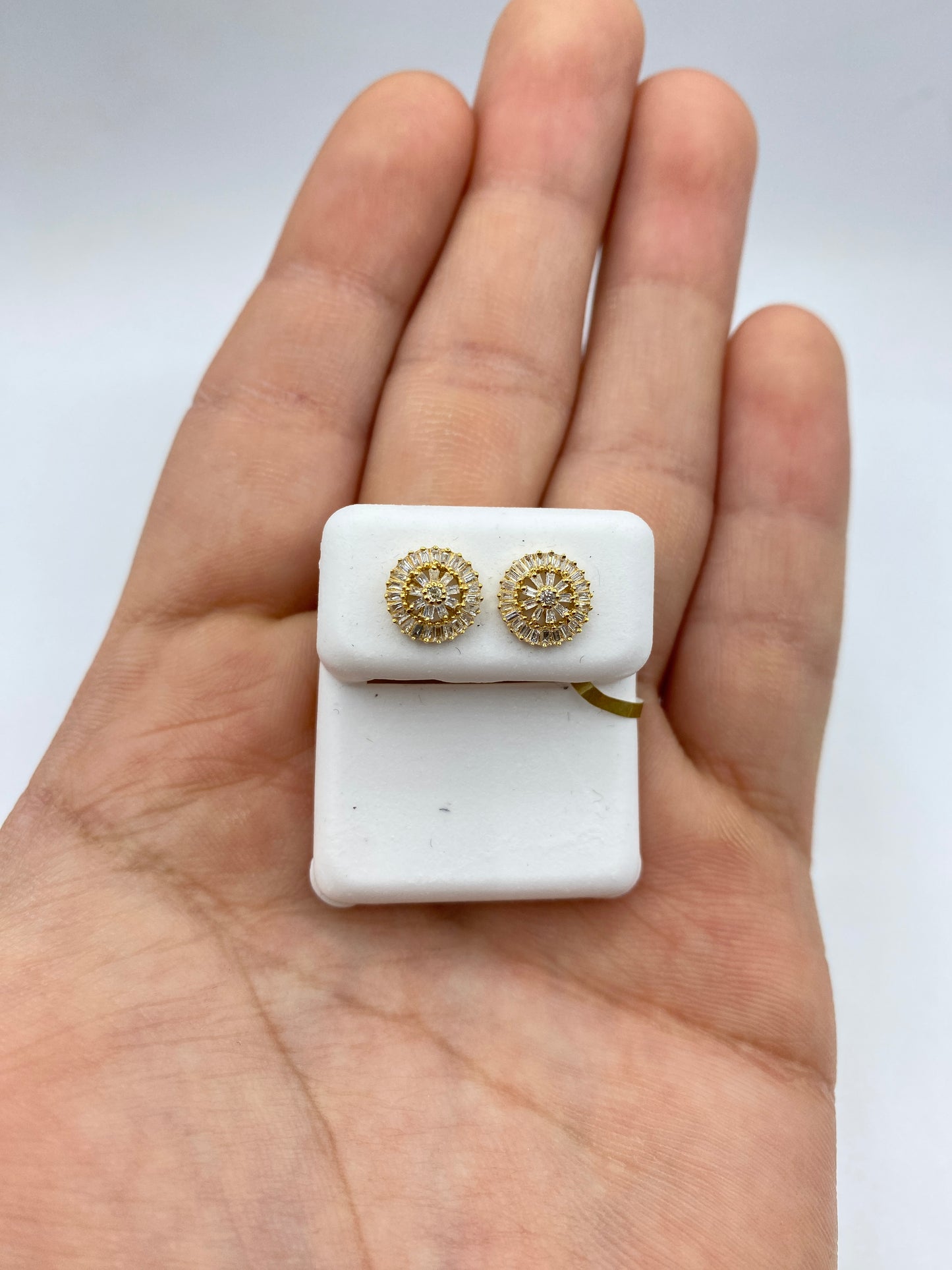10k Baguette Firework Earring