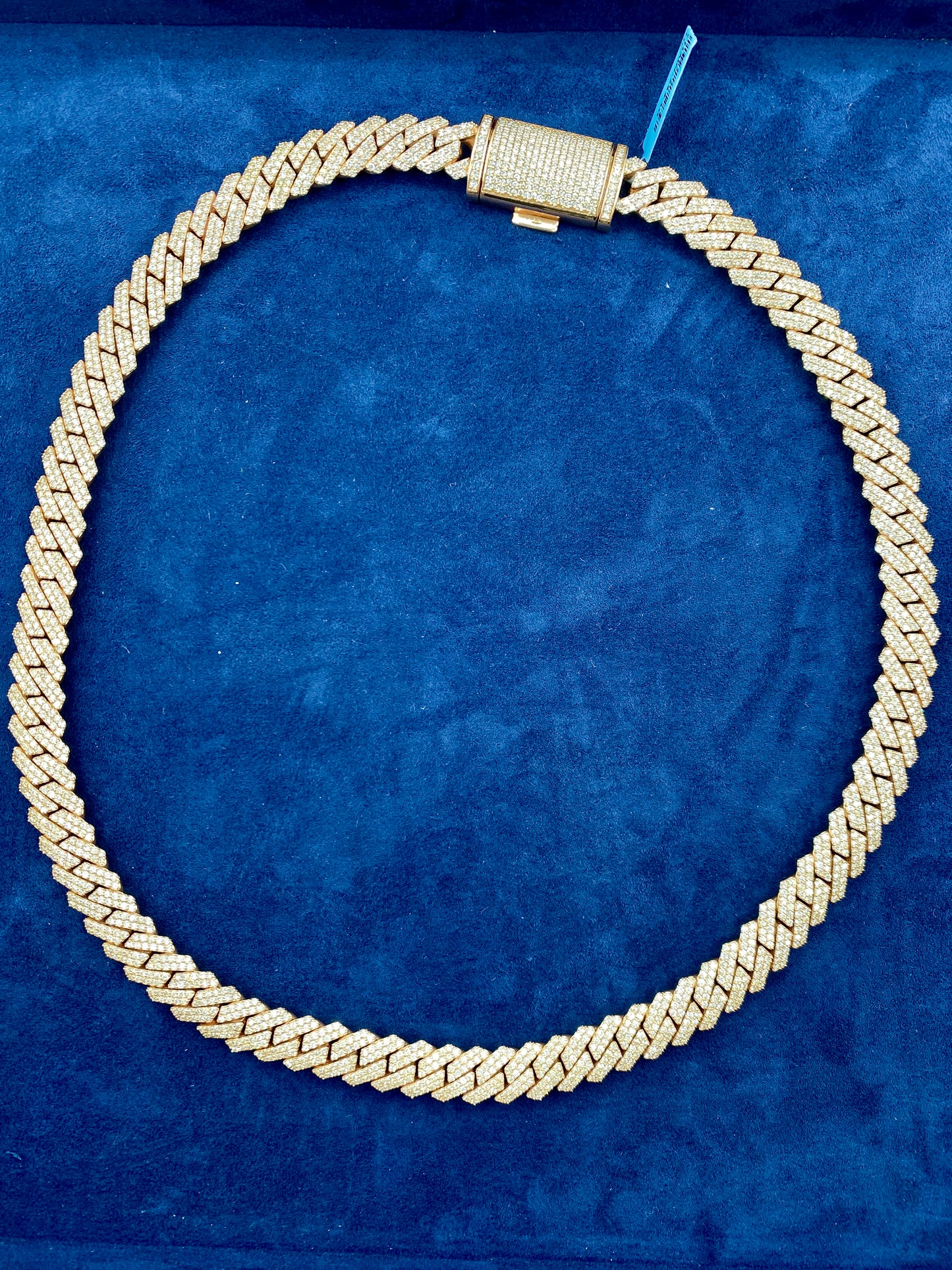 14k Rose Gold Jumbo Diamond Cuban Chain 12mm