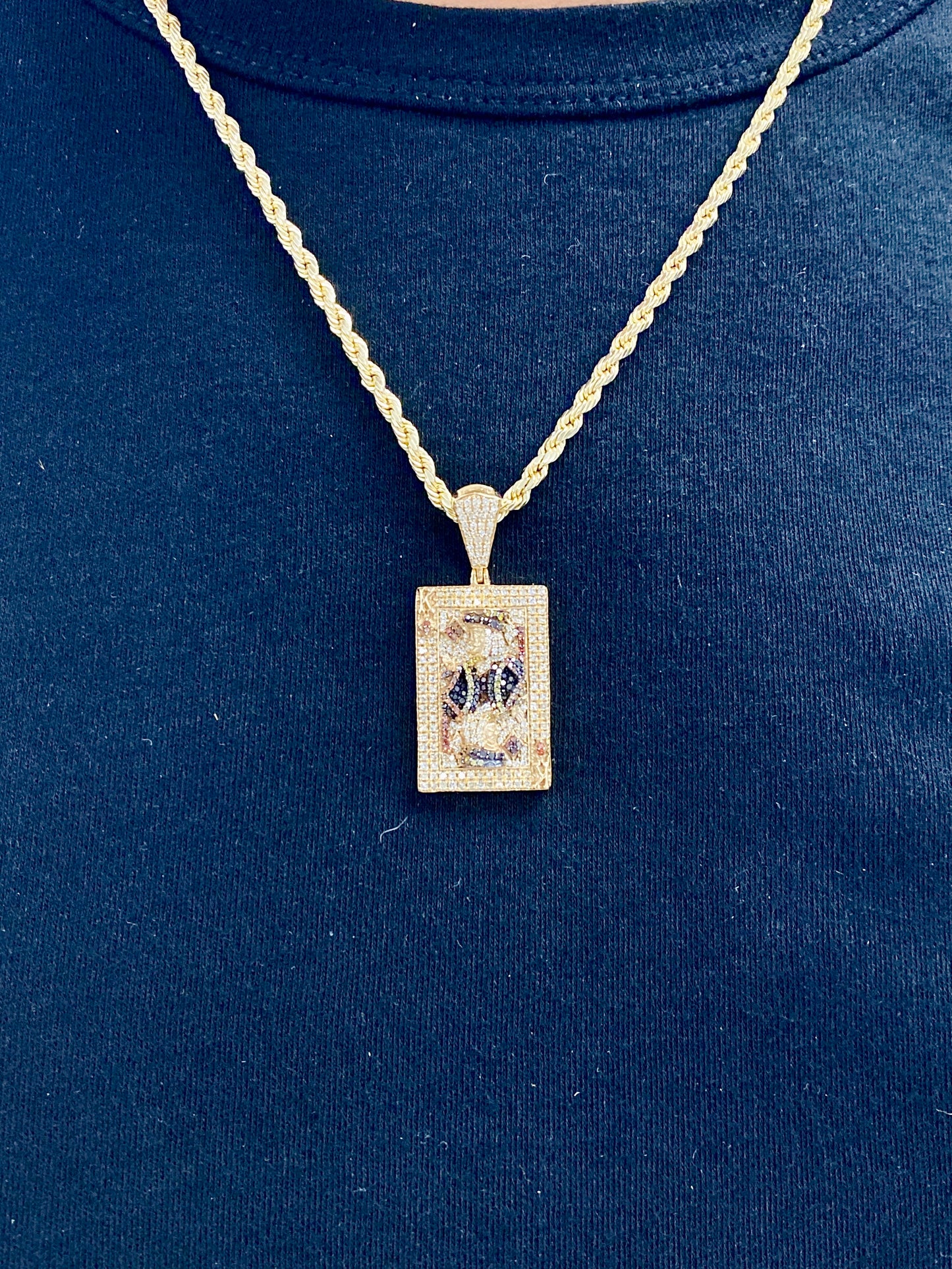10k King of Diamonds Charm