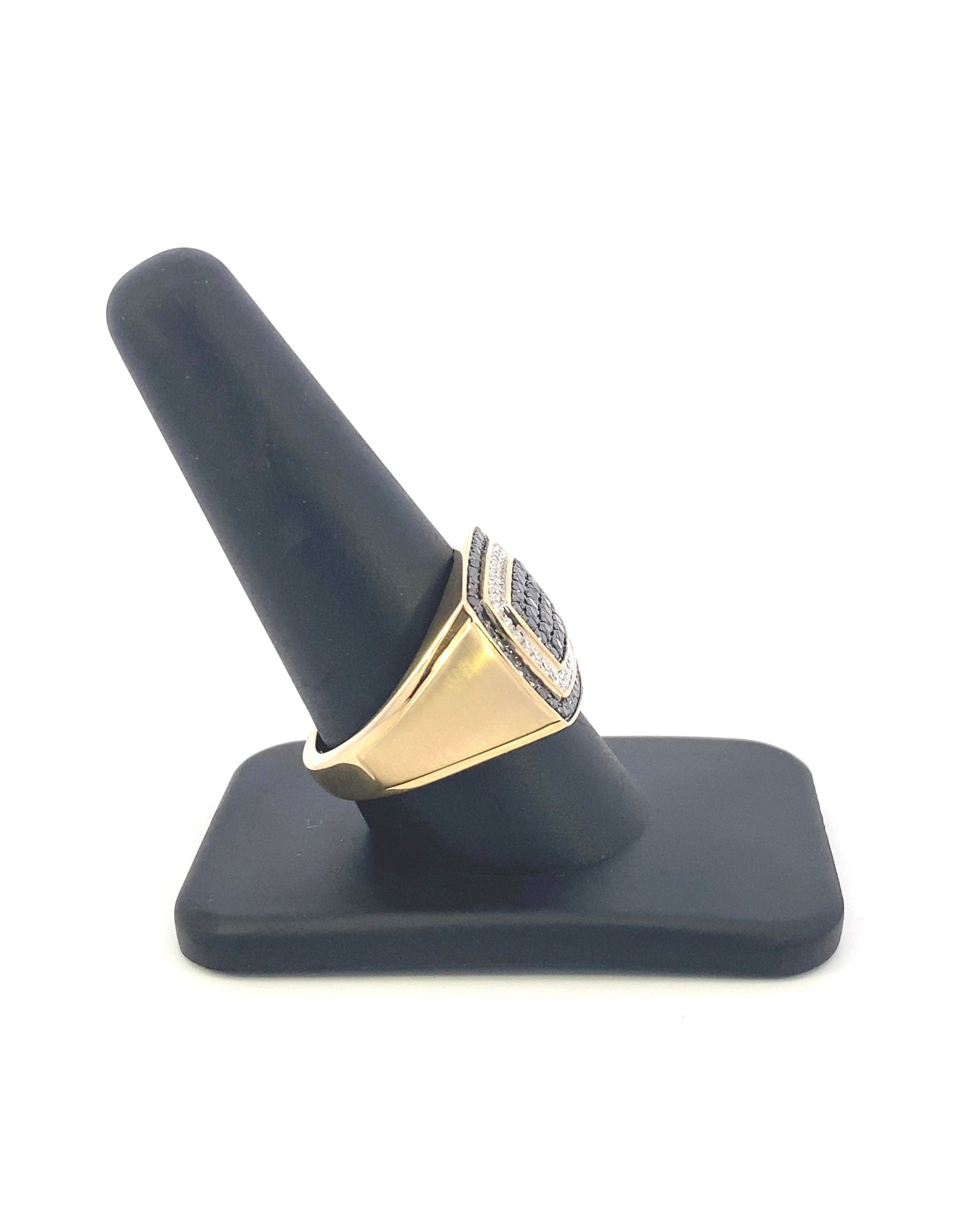 10k Black Diamond Layer Ring