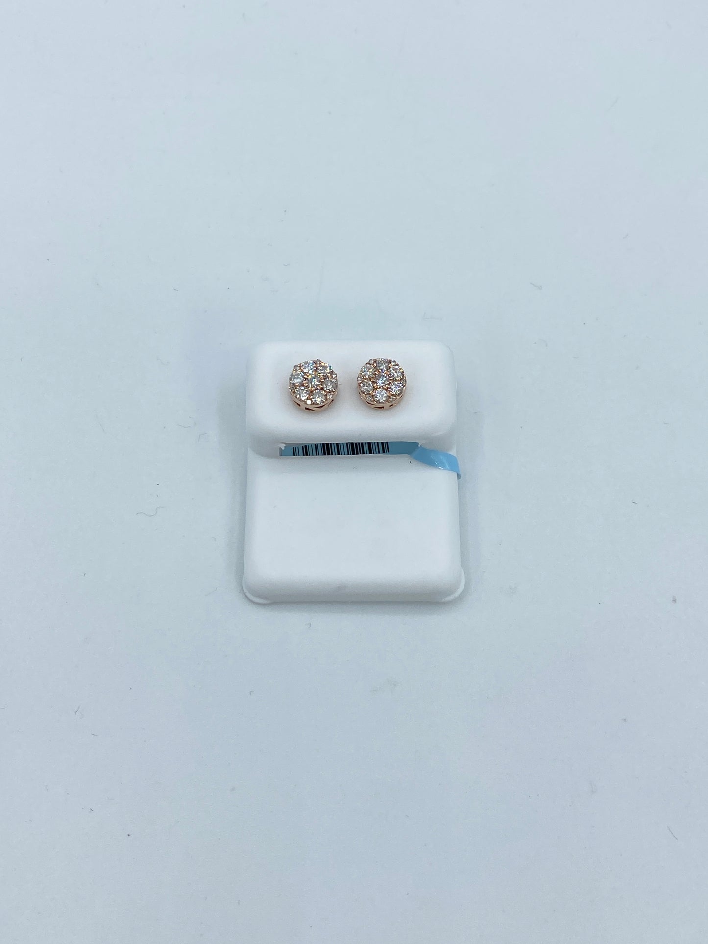 14k Circle Diamond Earrings