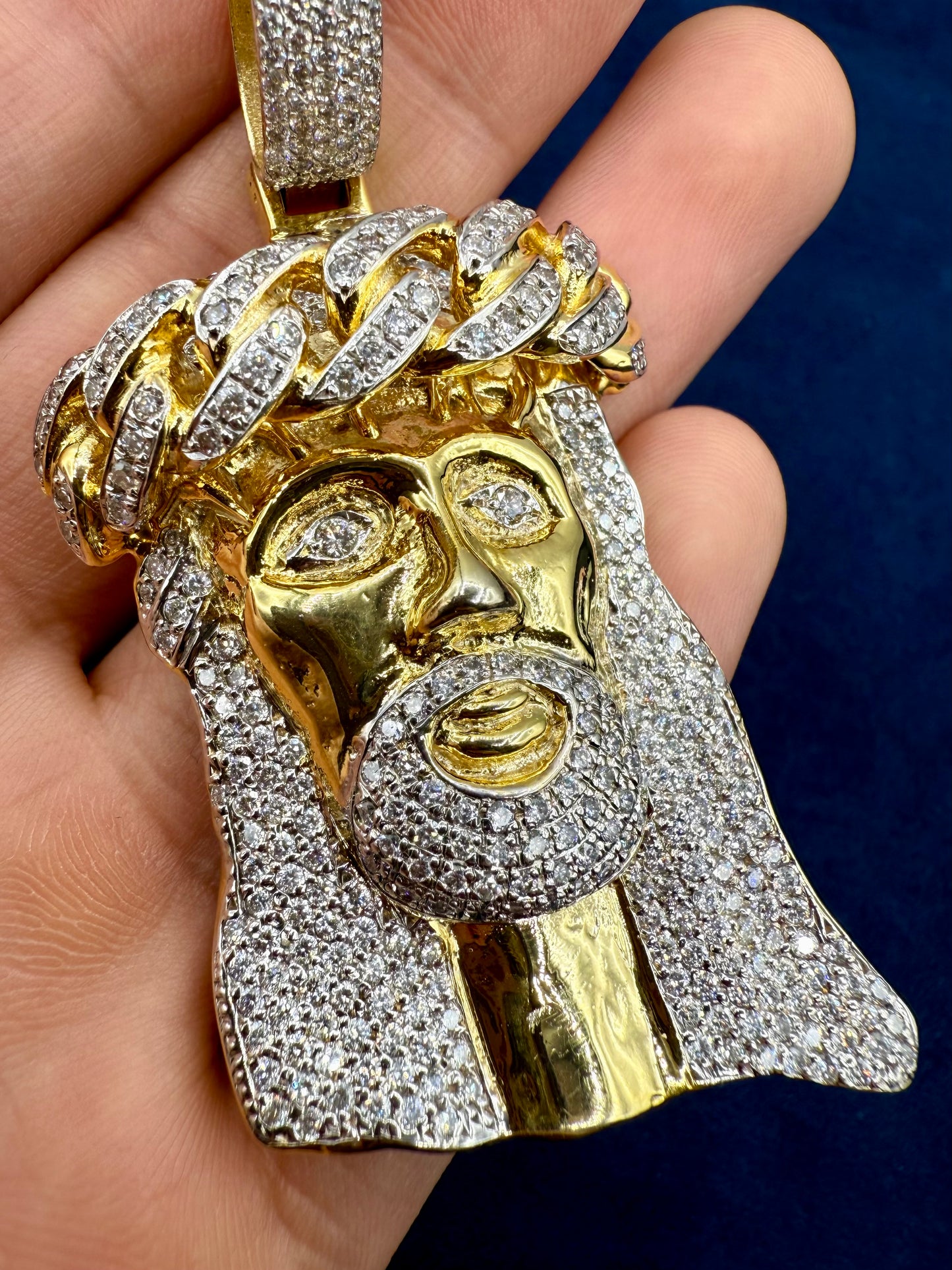 14k Cuban Style Jesus Piece