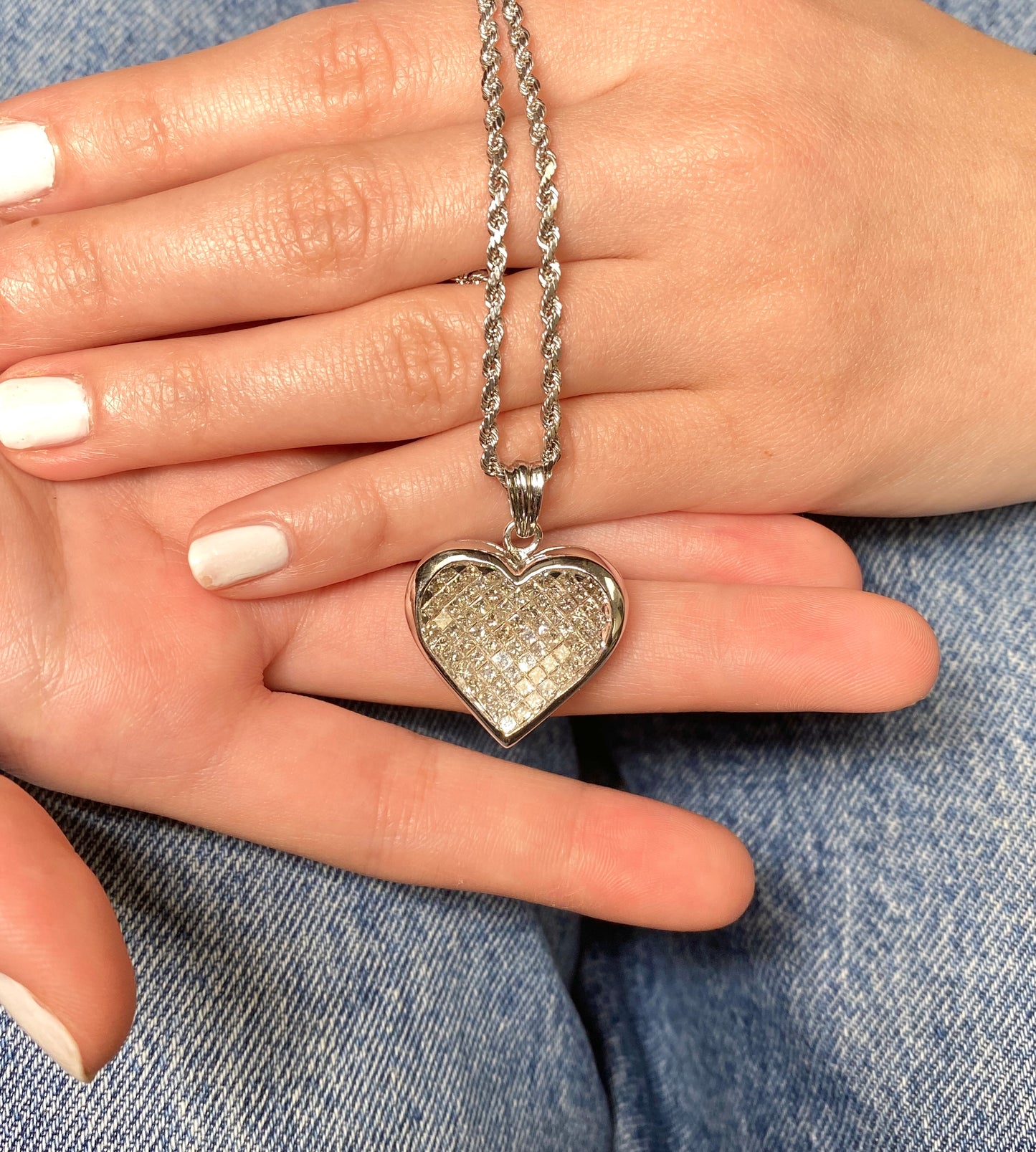 14k Heart Pendant with Chain