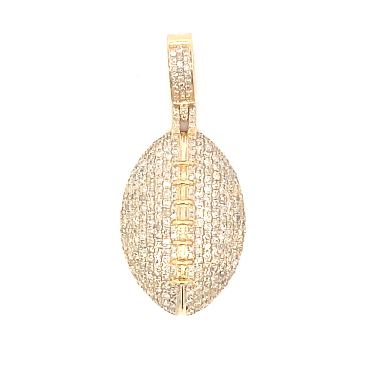 10K Football Diamond Pendant