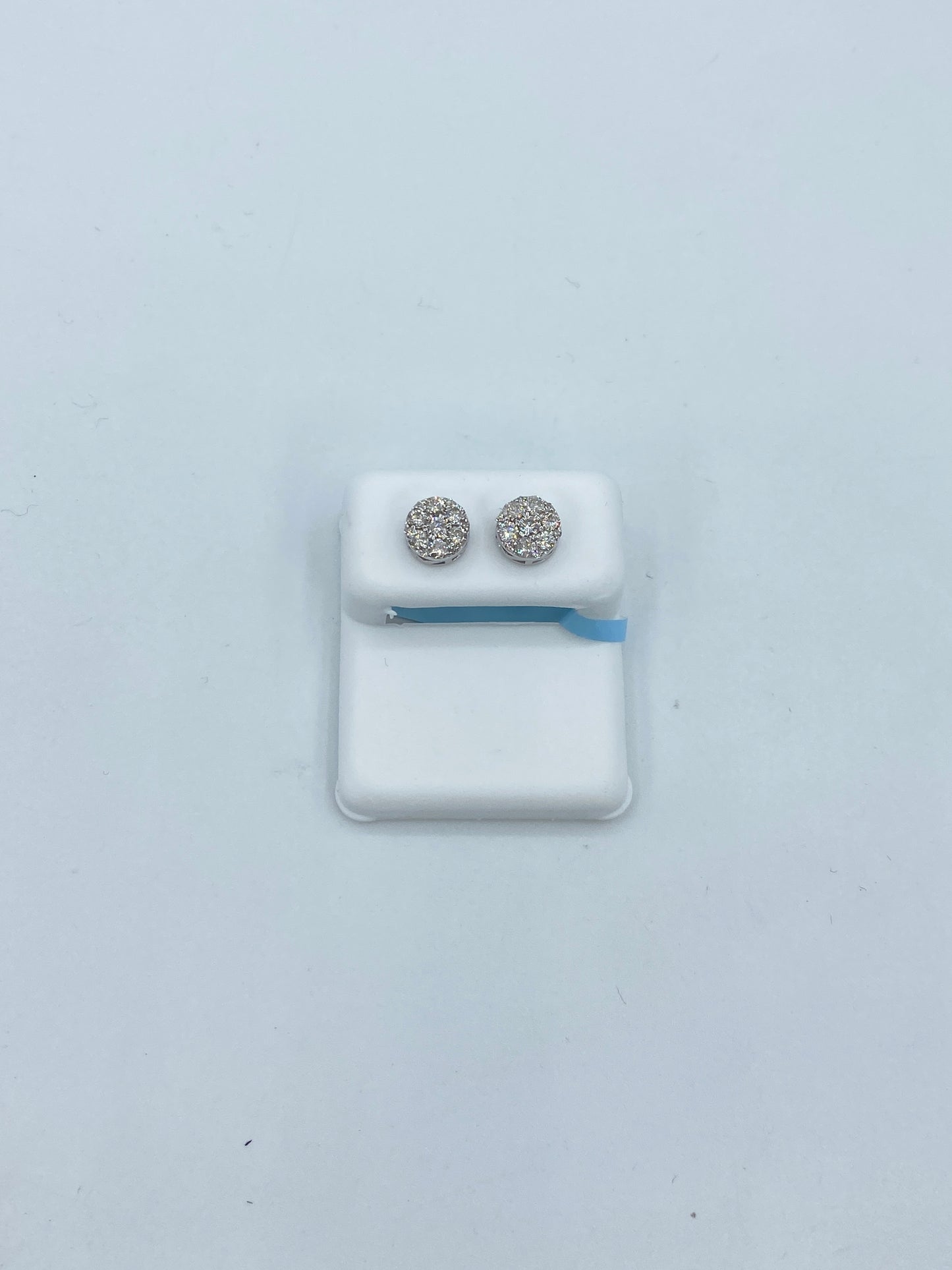 14k Circle Diamond Earrings