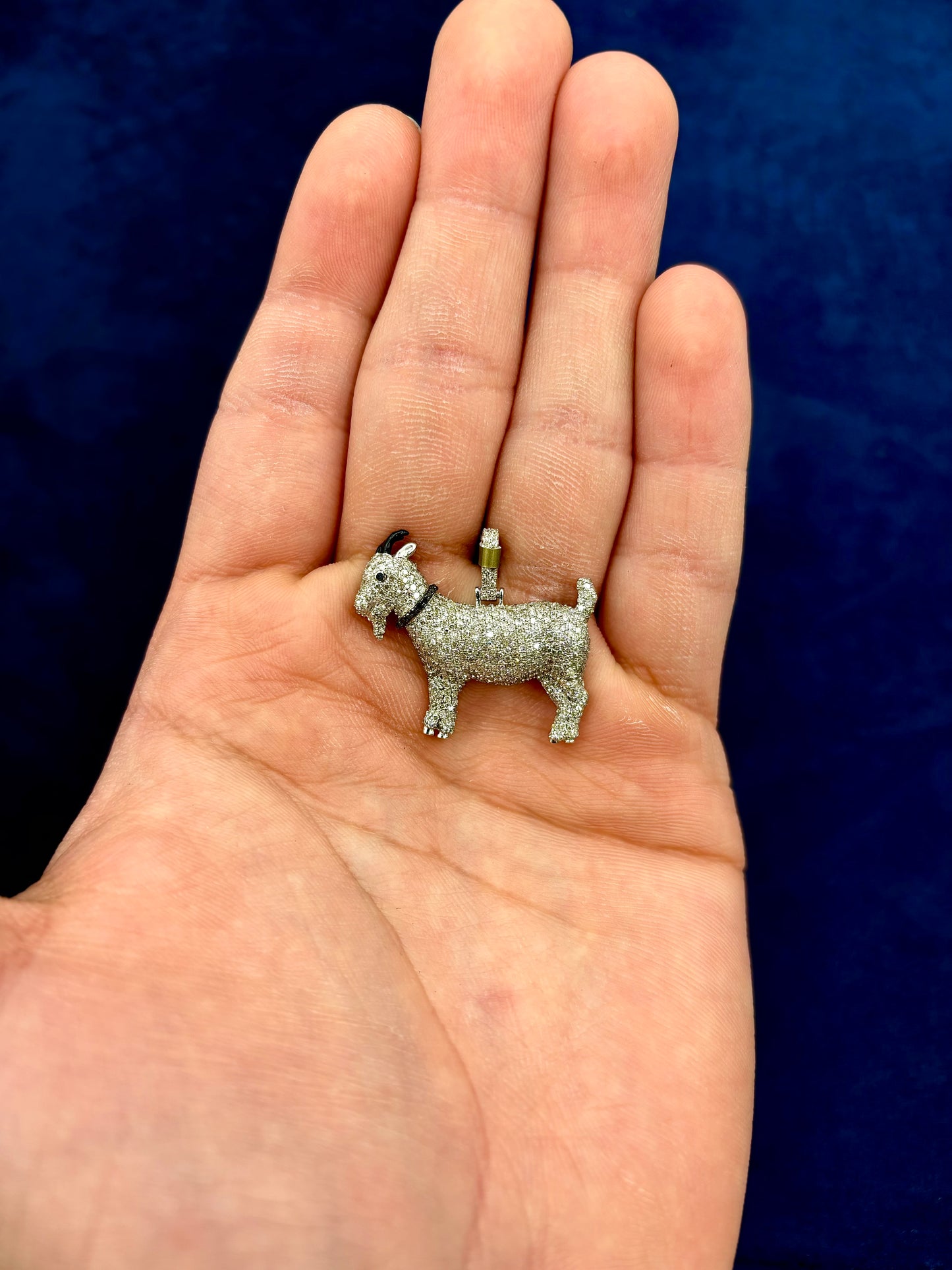 10k Large Goat Pendant
